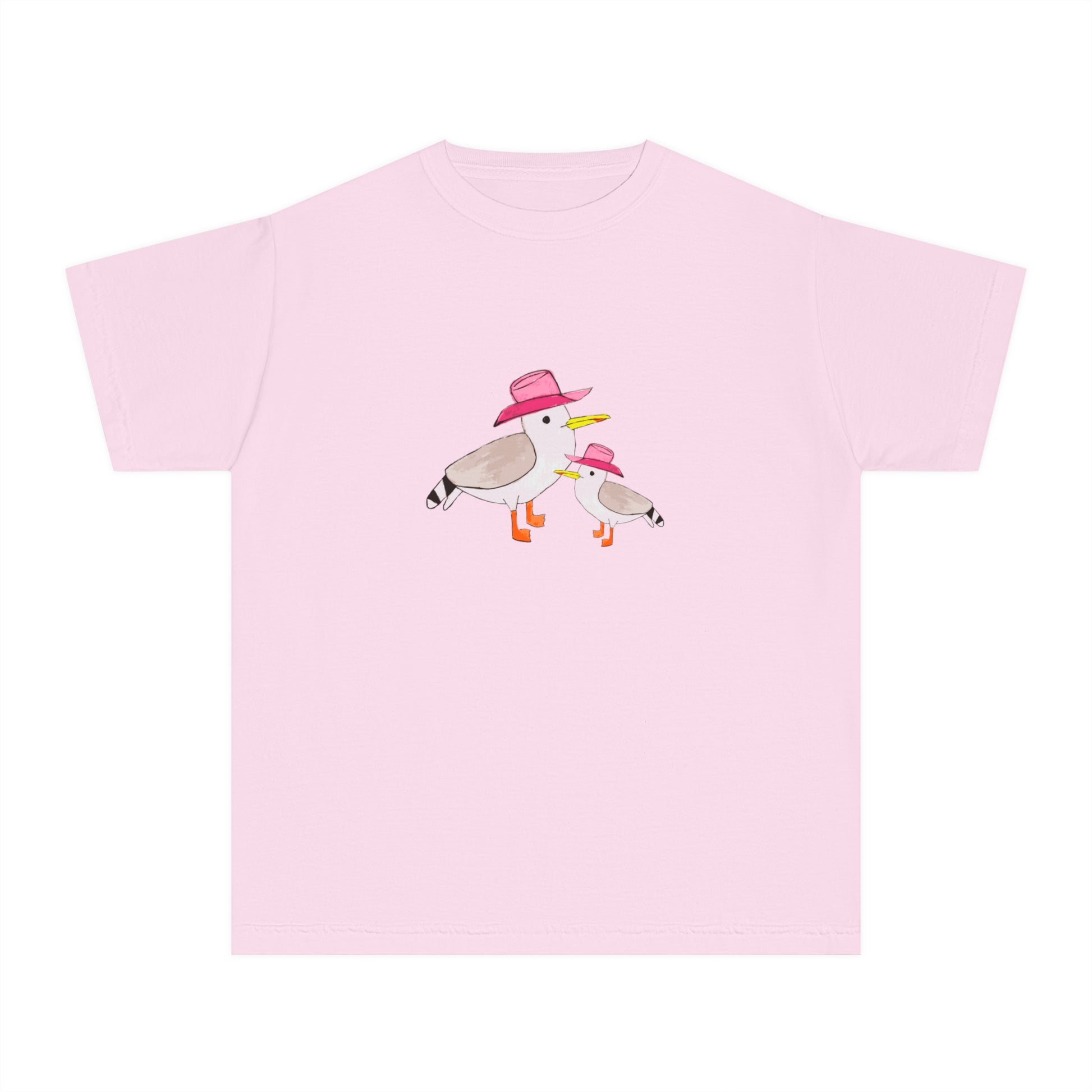 Cow Gulls - Pink Cowgirl Hat - Kid's Tee - 100% Cotton