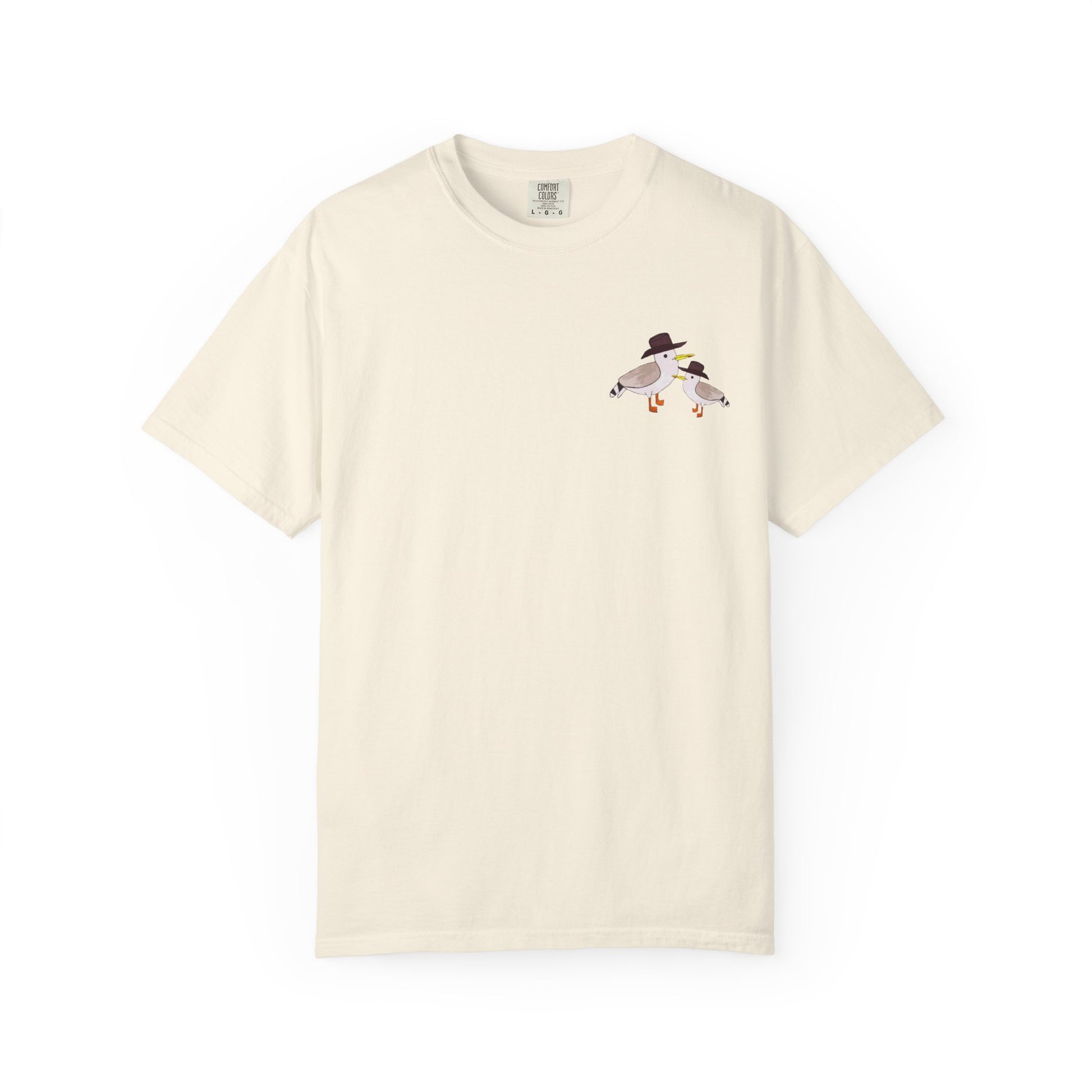 Cow Gulls - Brown Cowboy Hat - Adult Tee - 100% Cotton