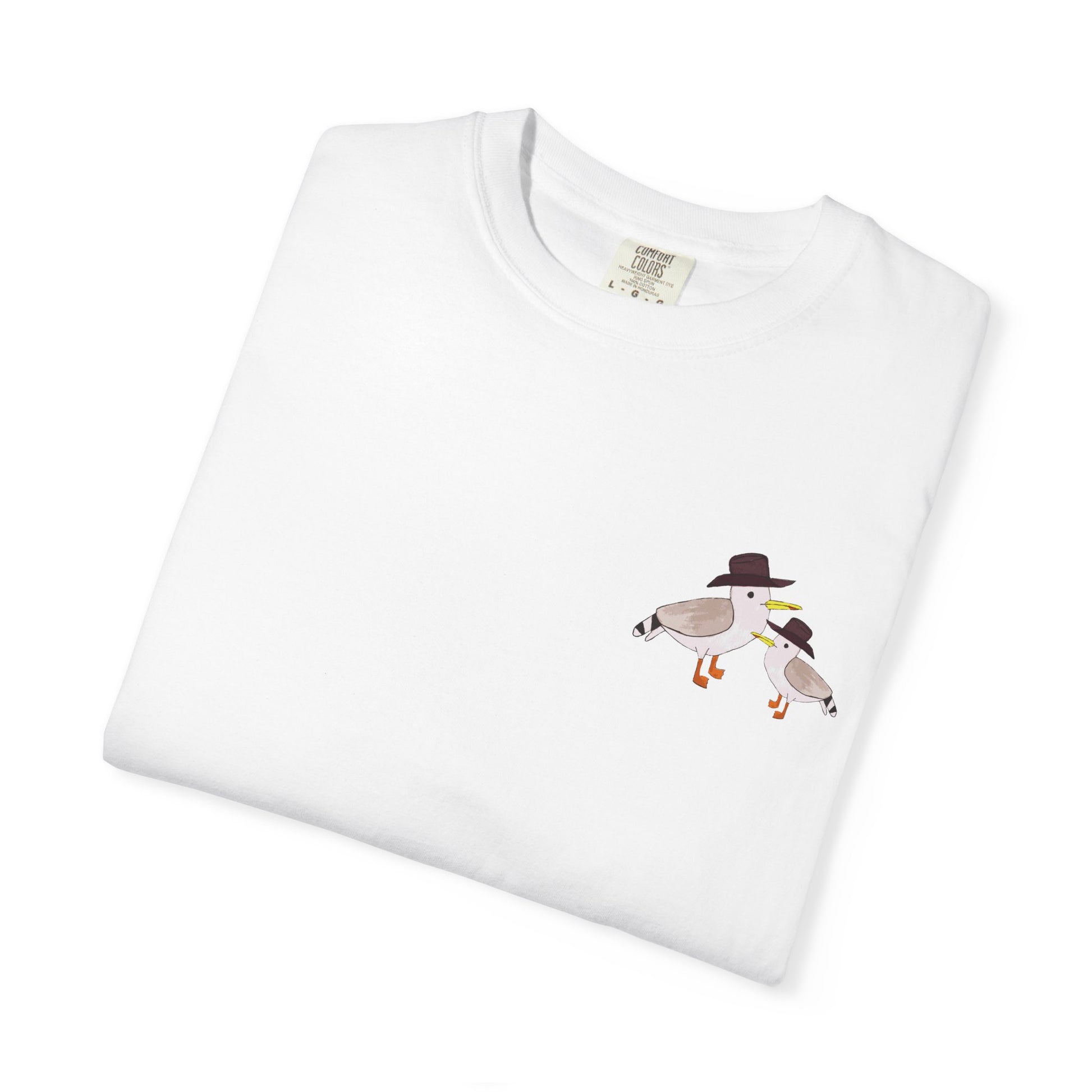 Cow Gulls - Brown Cowboy Hat - Adult Tee - 100% Cotton