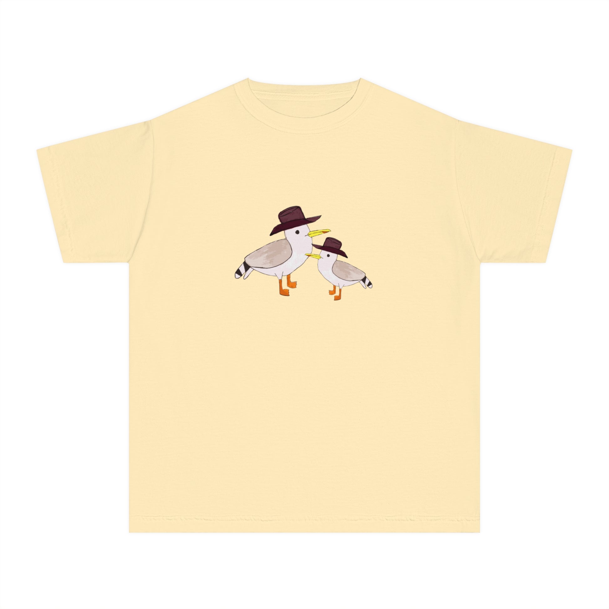 Cow Gulls - Brown Cowboy Hat - Kid's Tee - 100% Cotton