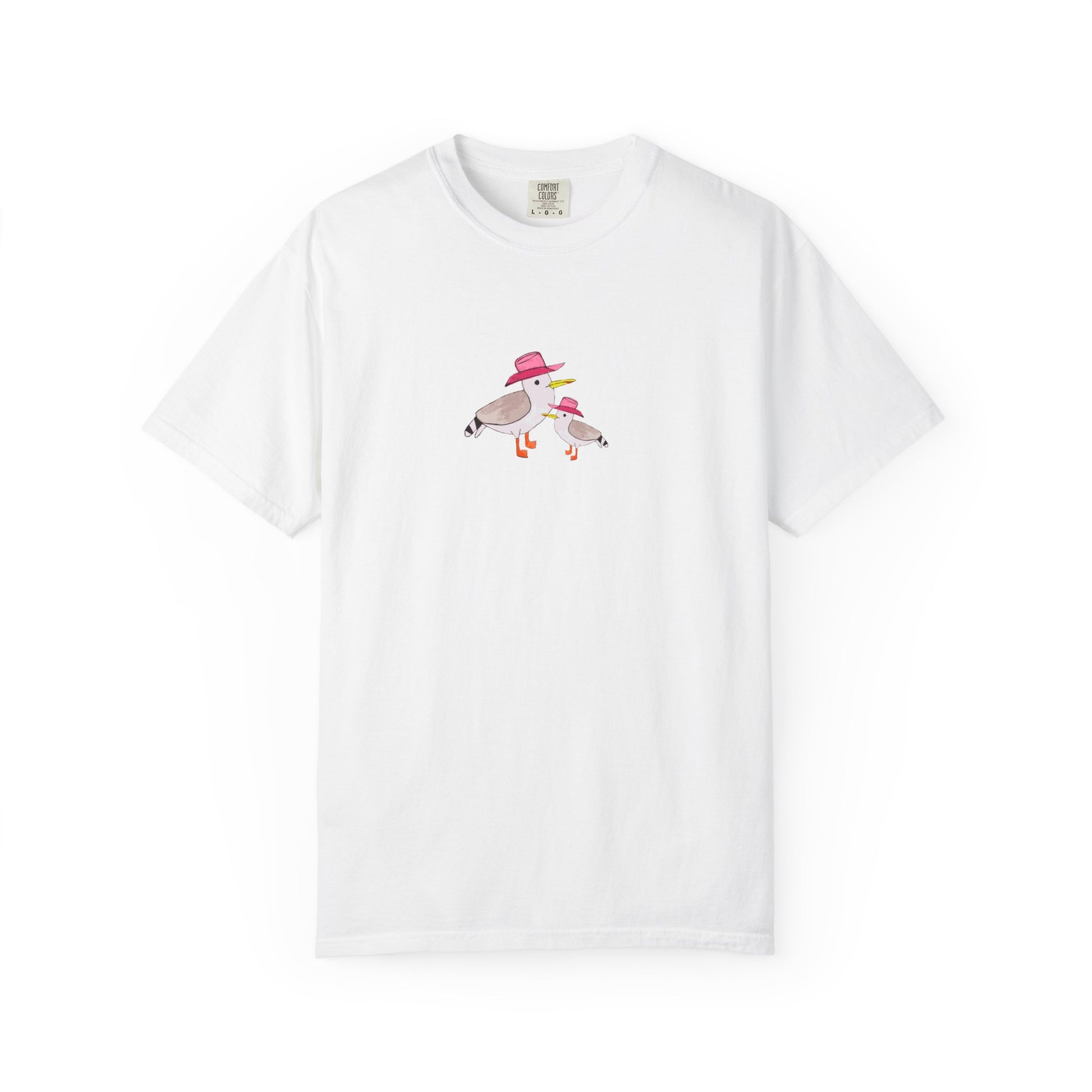 Cow Gulls - Pink Cowgirl Hat - Adult Tee - 100% Cotton