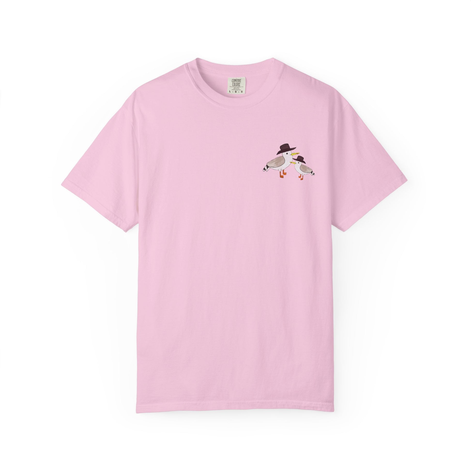 Cow Gulls - Brown Cowboy Hat - Adult Tee - 100% Cotton