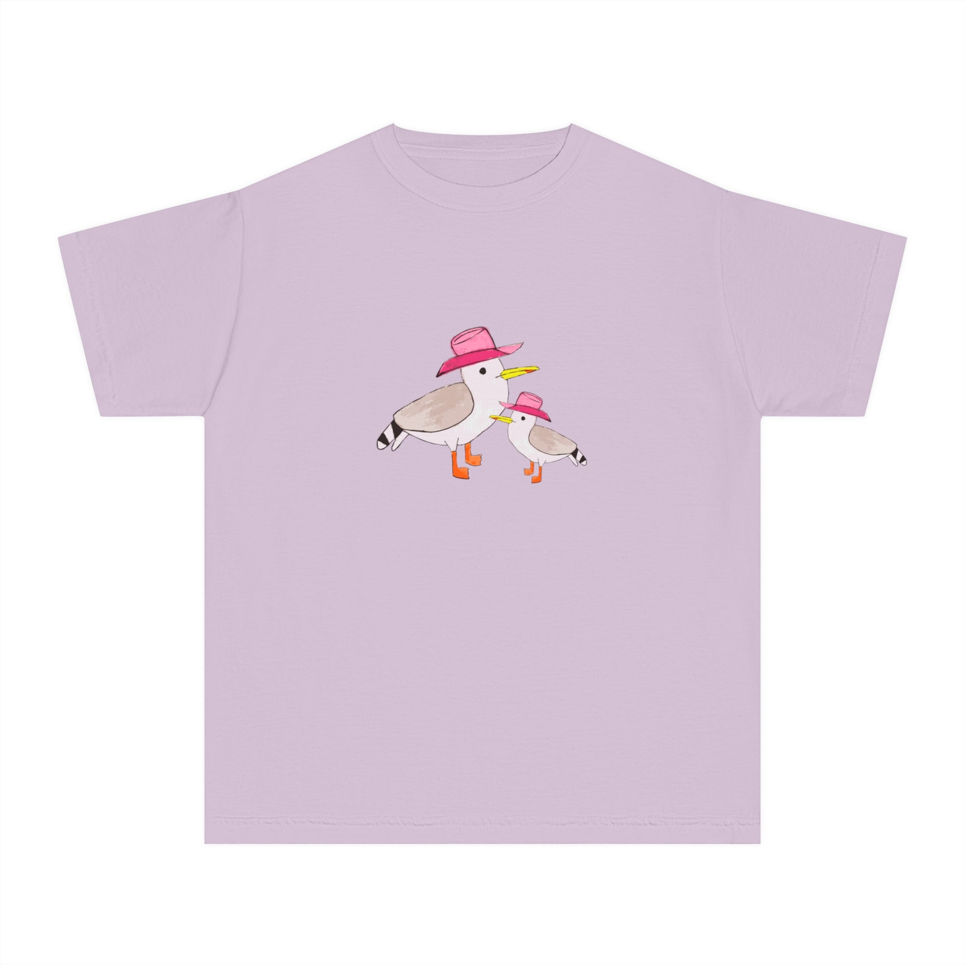 Cow Gulls - Pink Cowgirl Hat - Kid's Tee - 100% Cotton