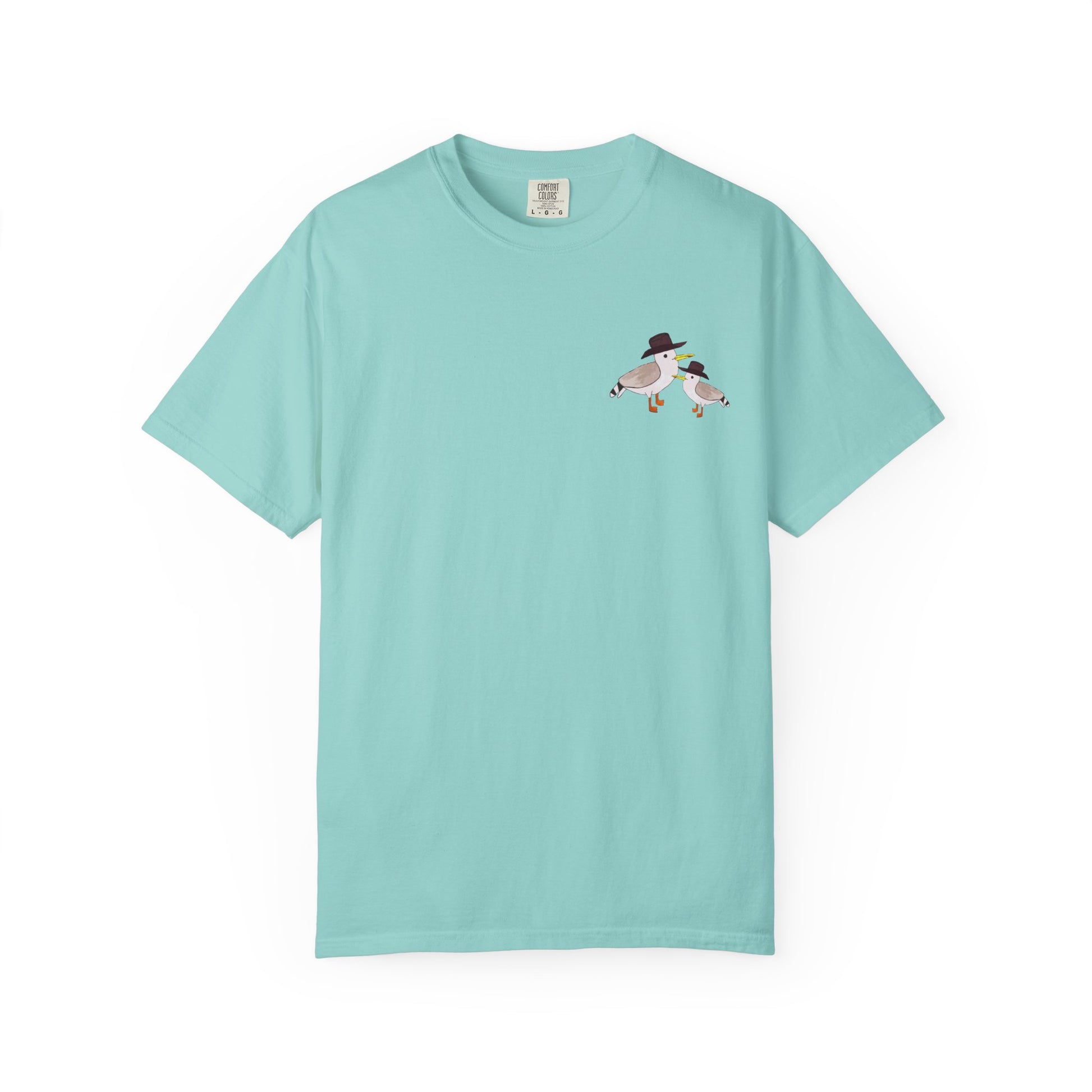 Cow Gulls - Brown Cowboy Hat - Adult Tee - 100% Cotton