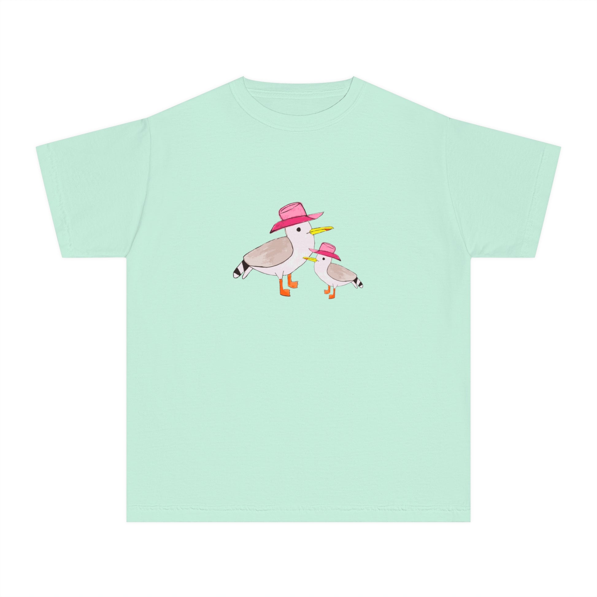 Cow Gulls - Pink Cowgirl Hat - Kid's Tee - 100% Cotton