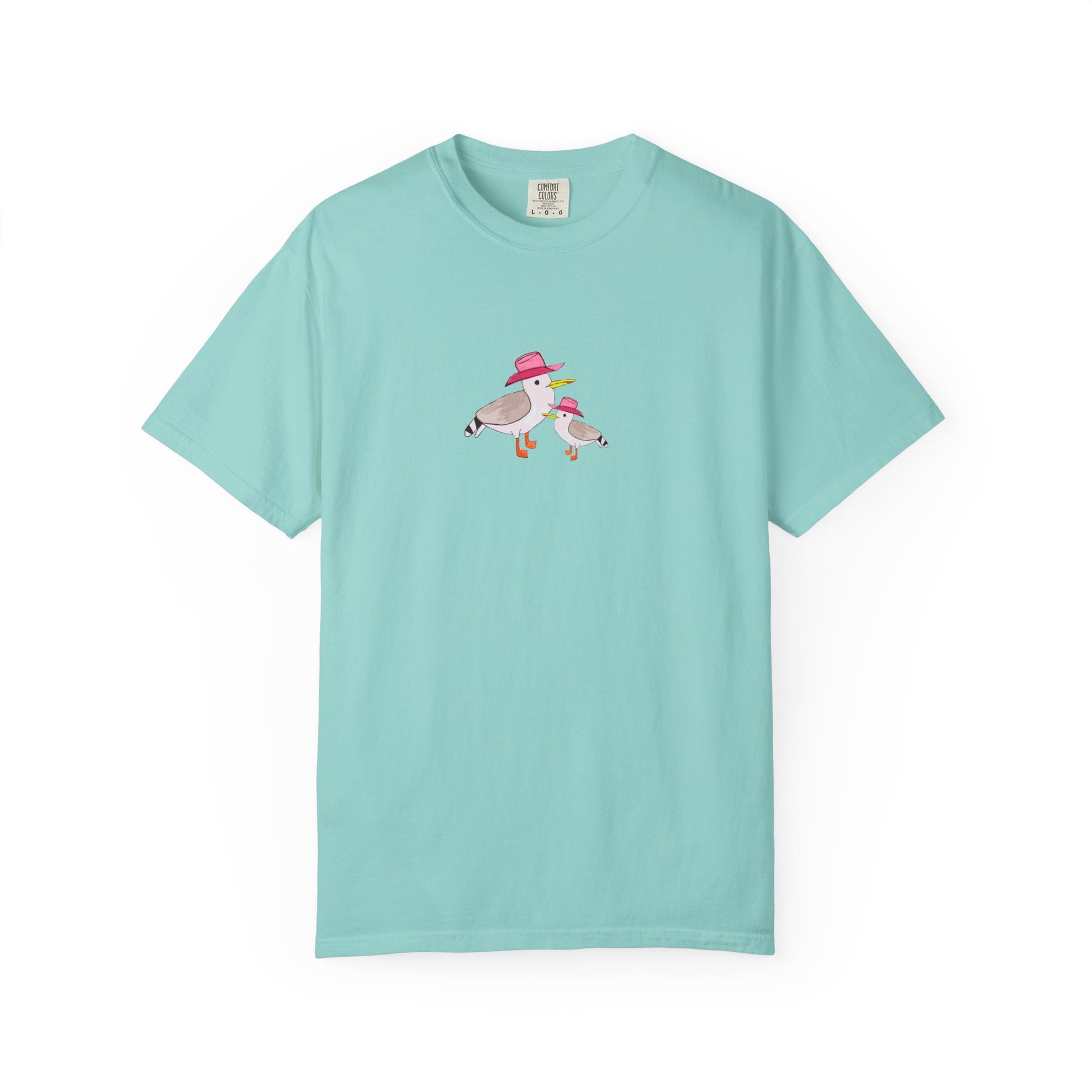 Cow Gulls - Pink Cowgirl Hat - Adult Tee - 100% Cotton