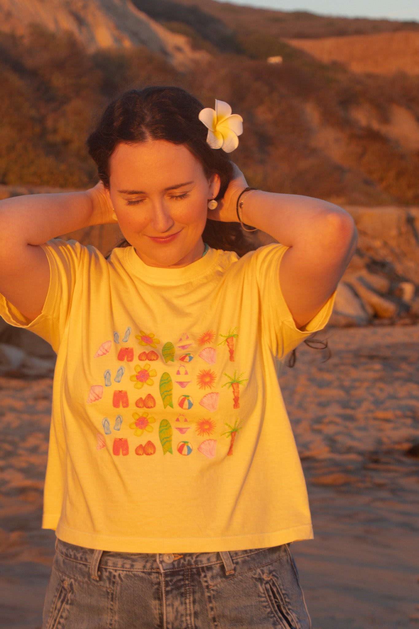 Island Time - Women's Cropped Tee - 100% Cotton