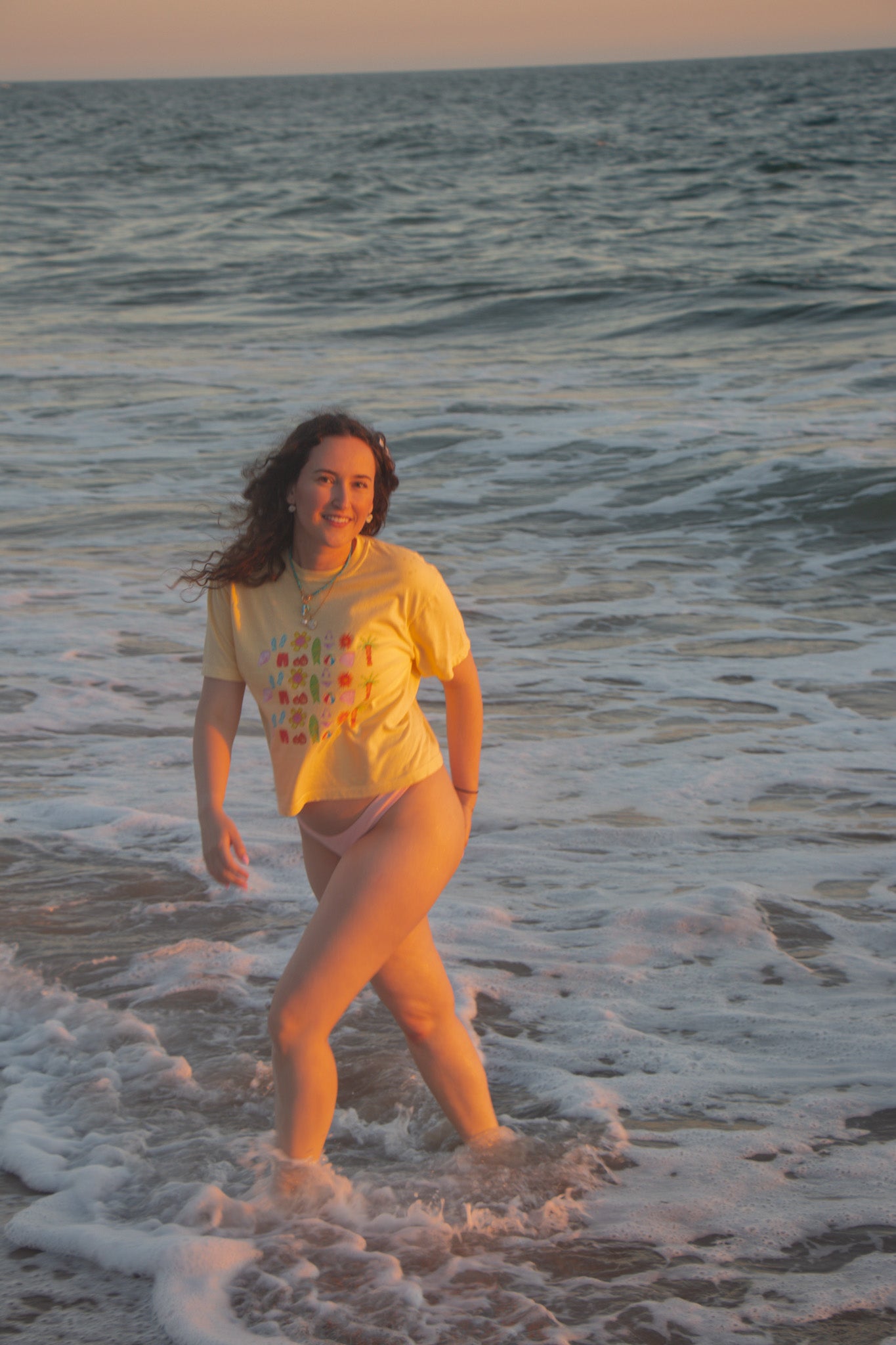 Island Time - Women's Cropped Tee - 100% Cotton