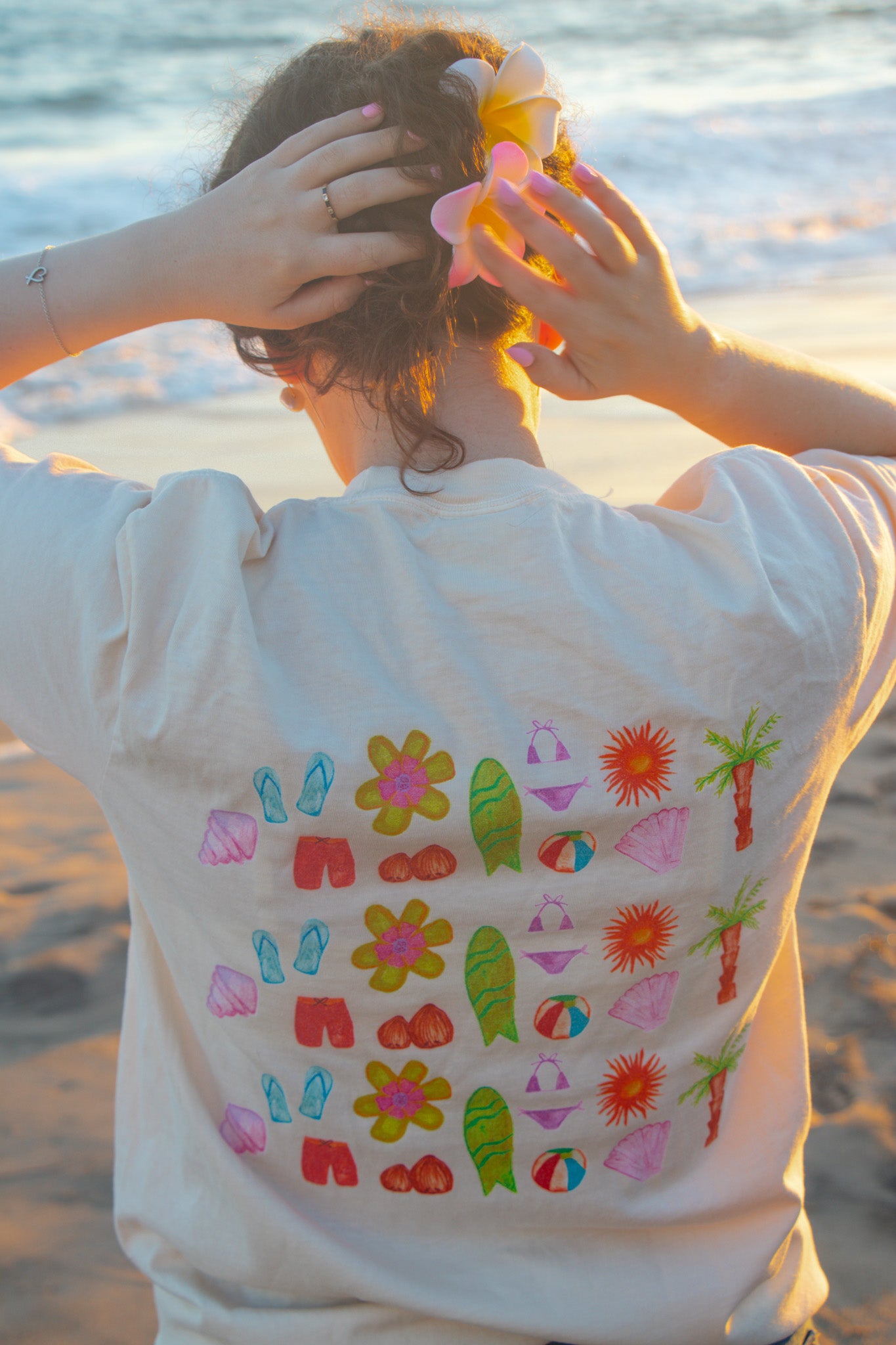 Island Flower Time - Adult Tee - 100% Cotton