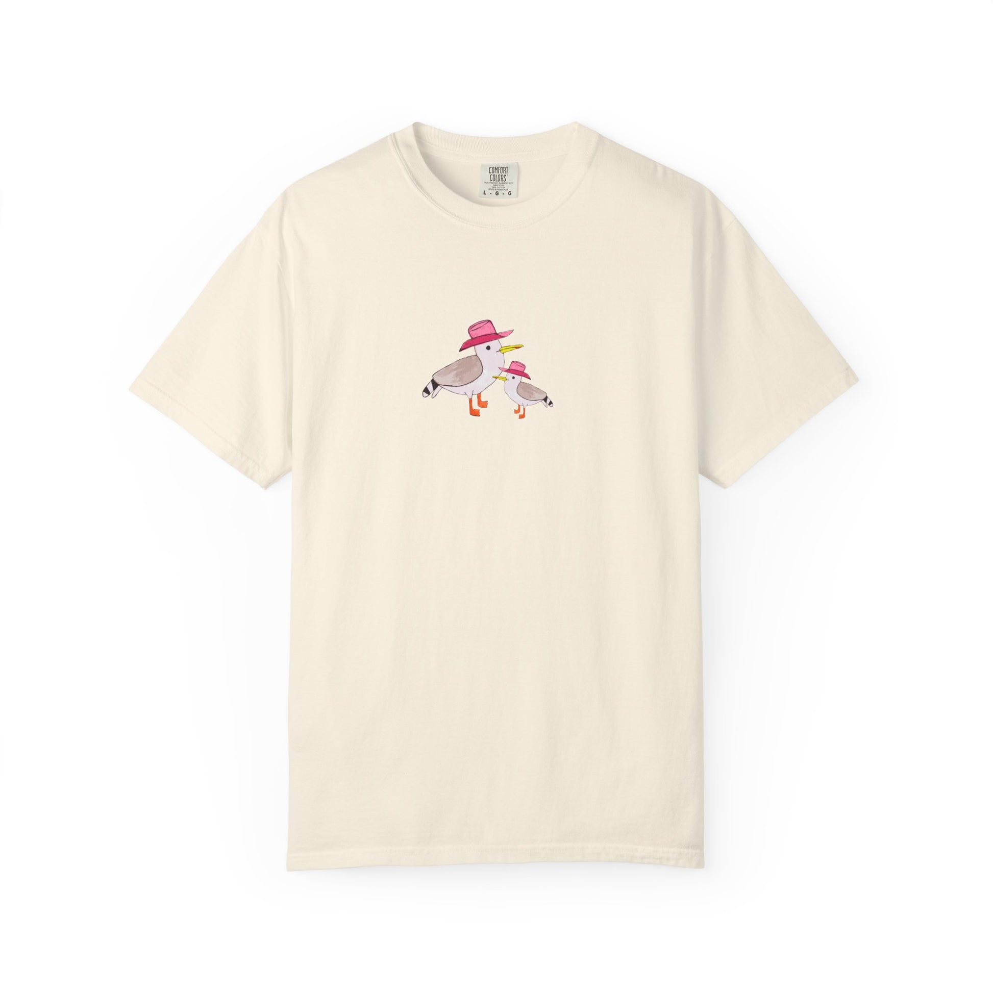 Cow Gulls - Pink Cowgirl Hat - Adult Tee - 100% Cotton