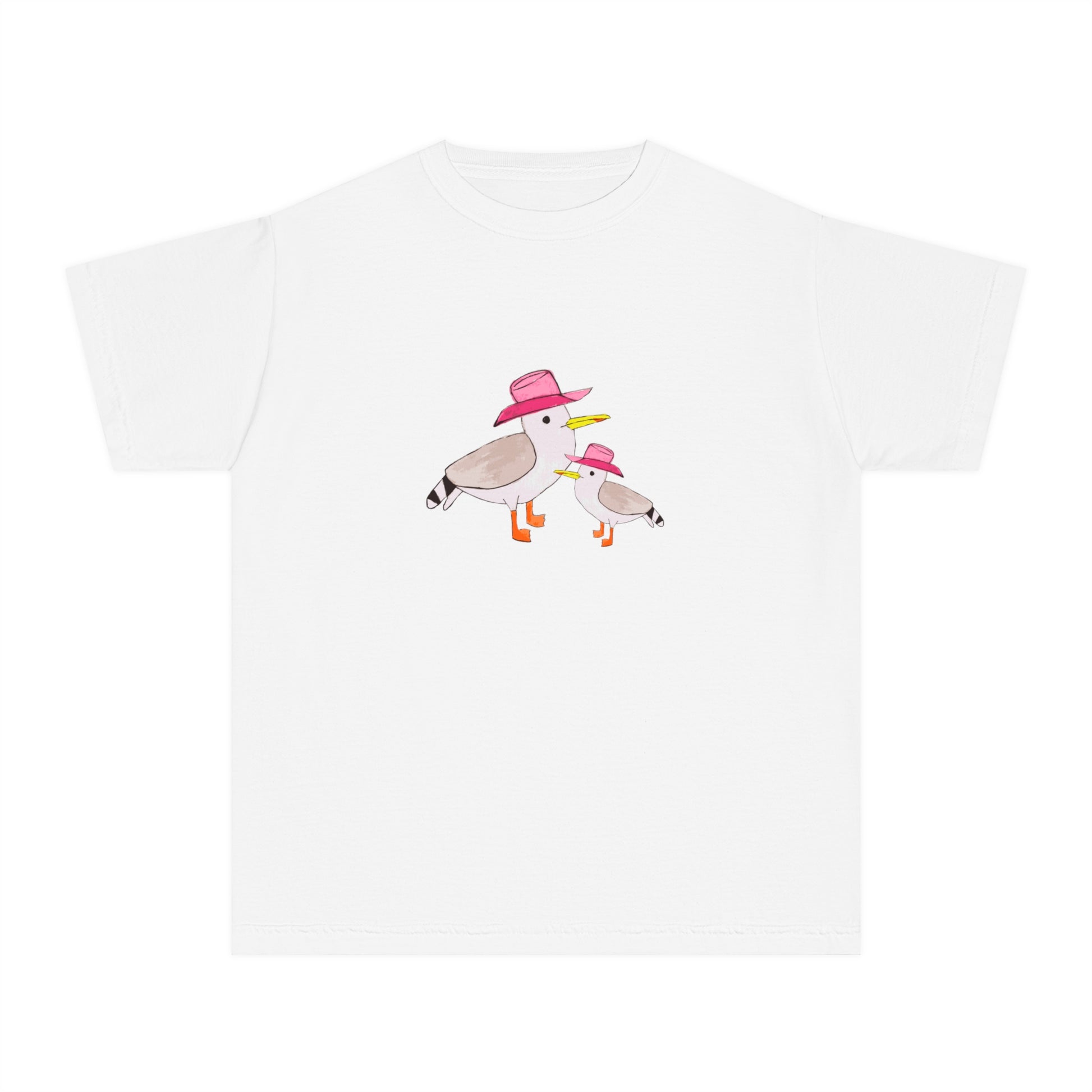 Cow Gulls - Pink Cowgirl Hat - Kid's Tee - 100% Cotton