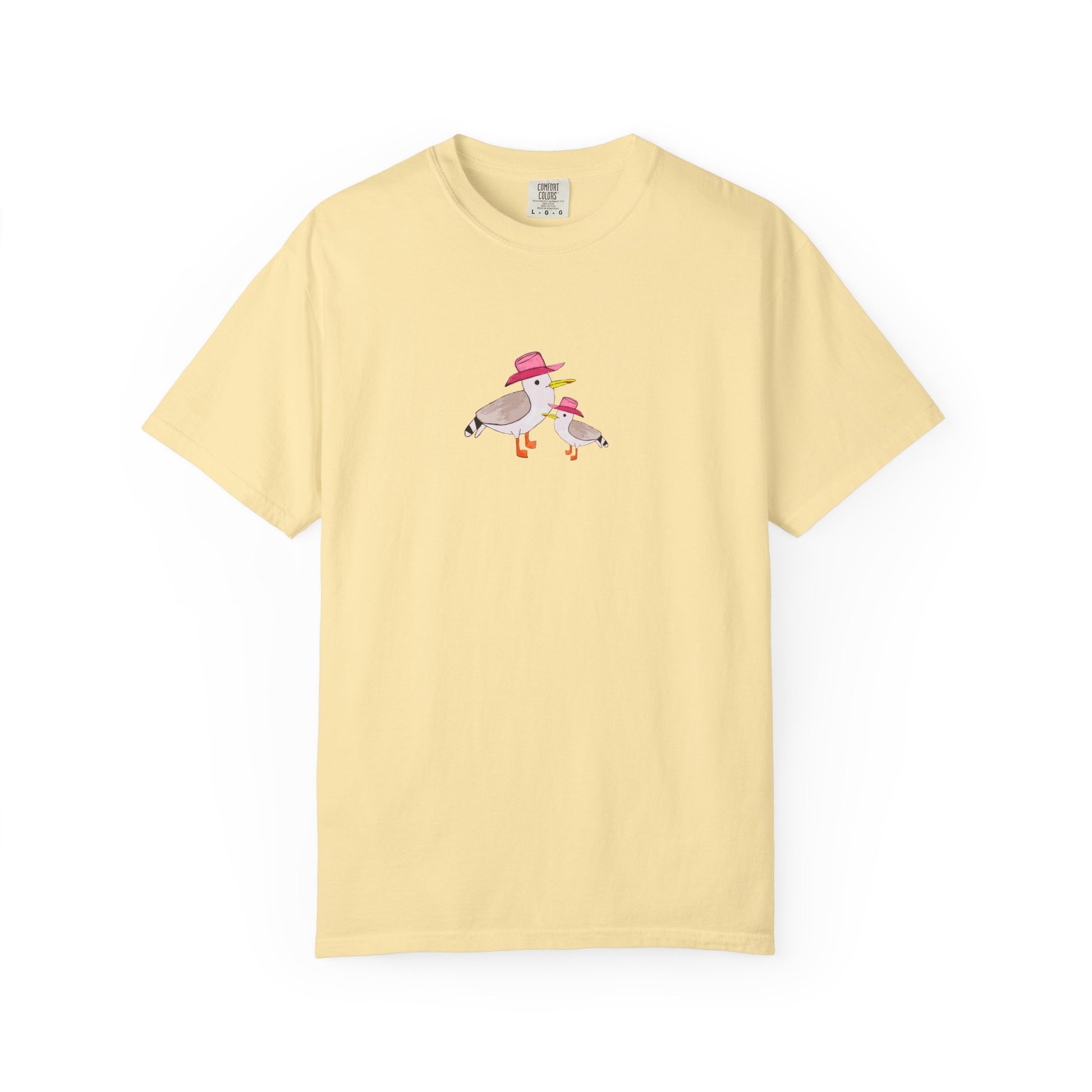 Cow Gulls - Pink Cowgirl Hat - Adult Tee - 100% Cotton