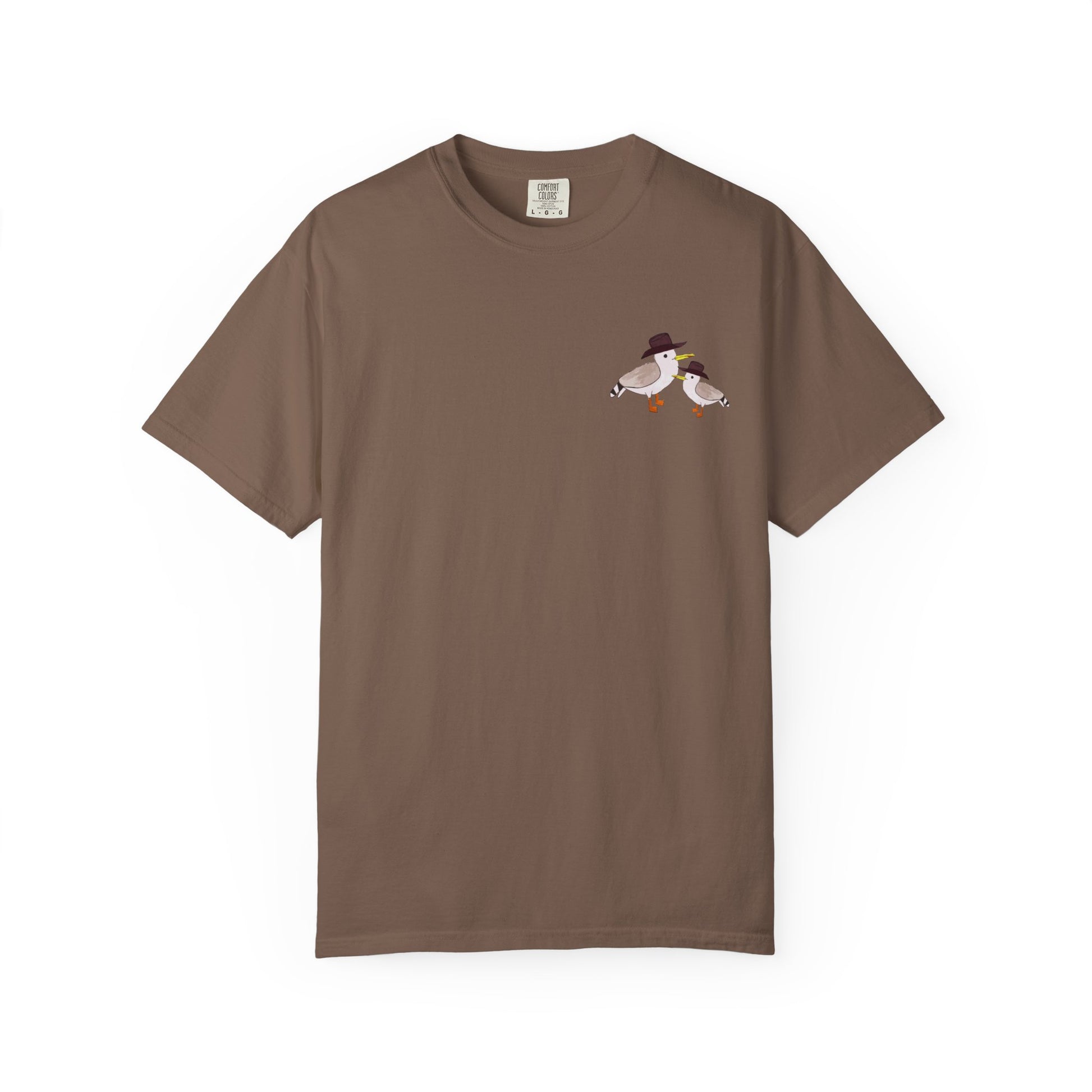 Cow Gulls - Brown Cowboy Hat - Adult Tee - 100% Cotton