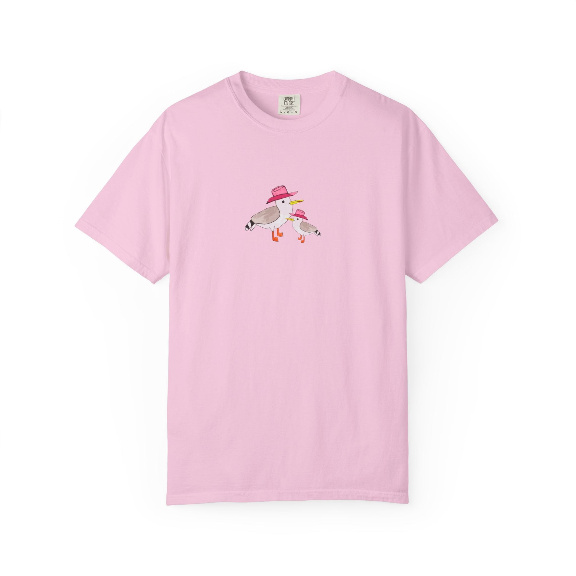 Cow Gulls - Pink Cowgirl Hat - Adult Tee - 100% Cotton