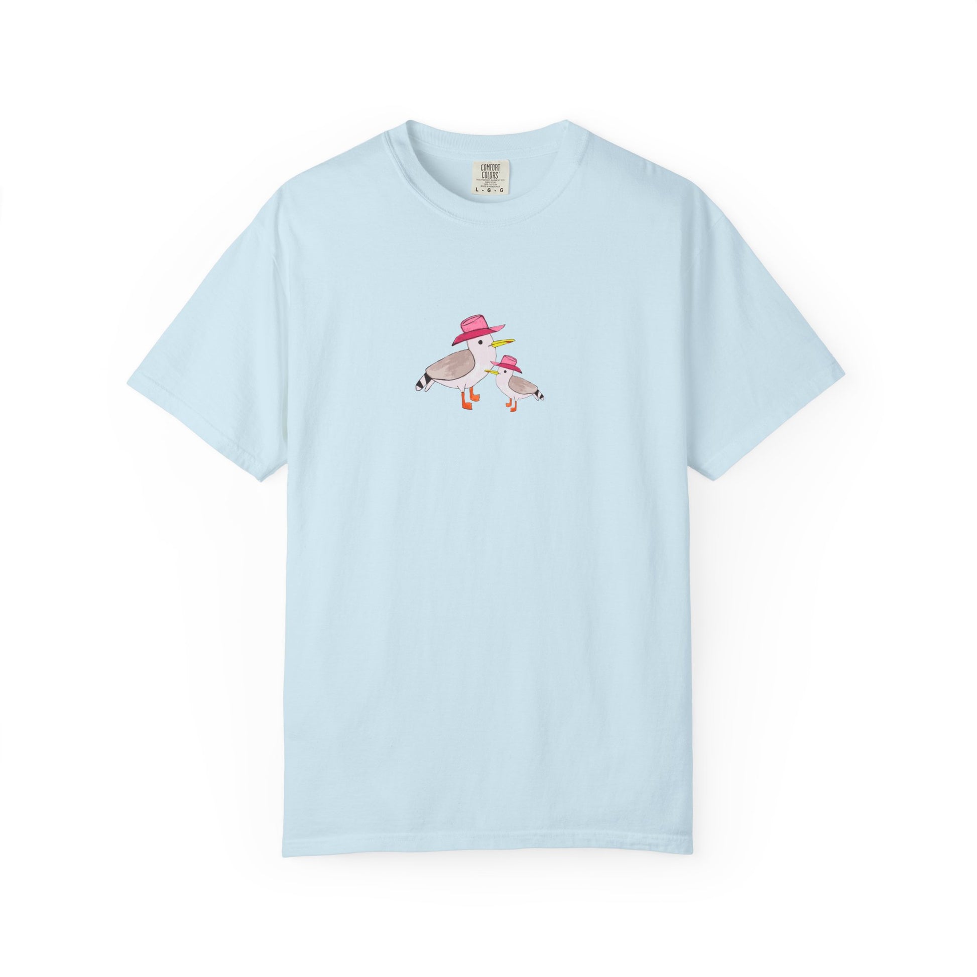 Cow Gulls - Pink Cowgirl Hat - Adult Tee - 100% Cotton