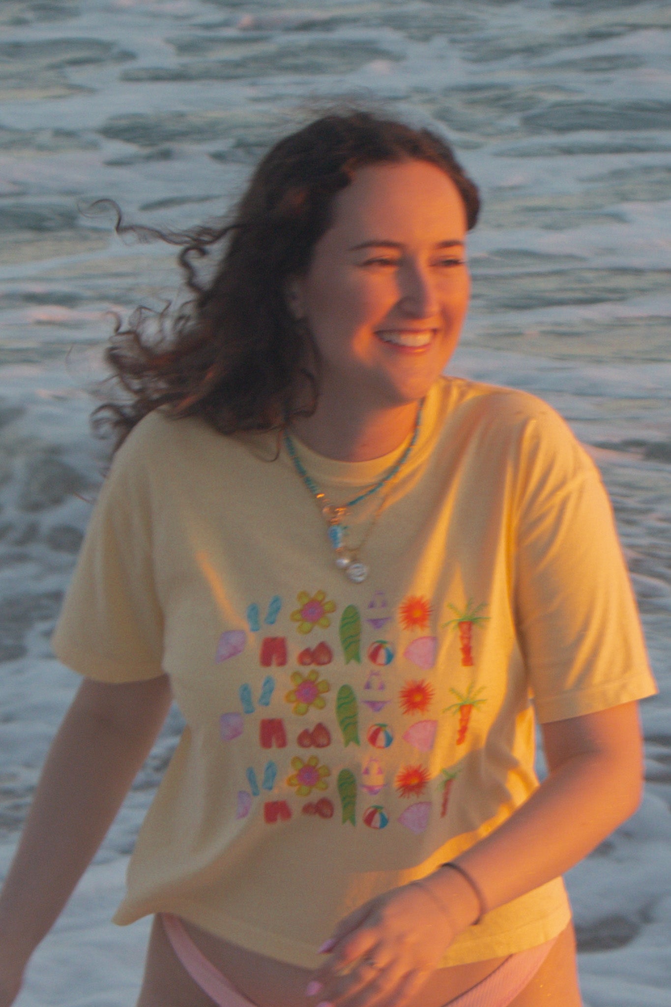 Island Time - Women's Cropped Tee - 100% Cotton