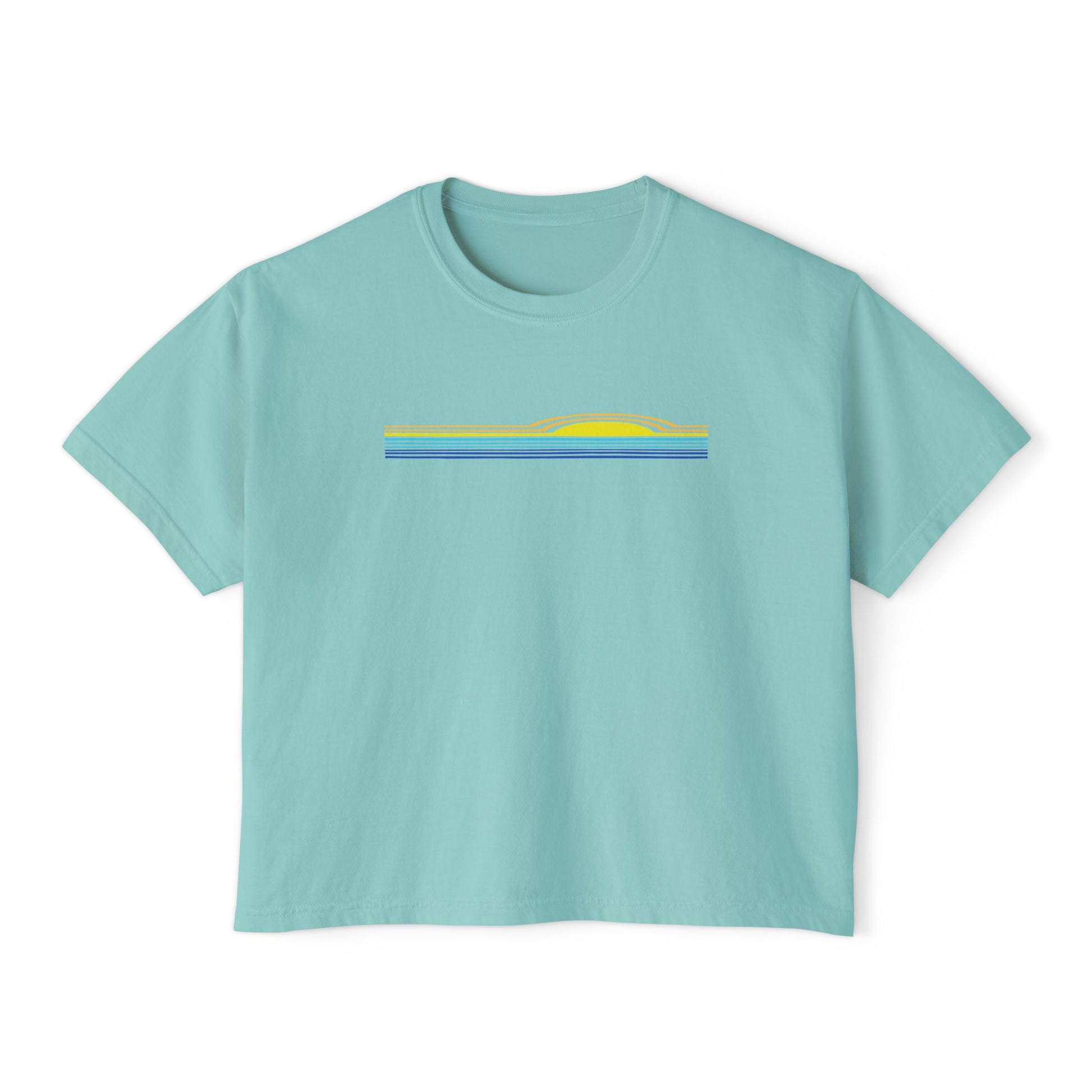 Sunny Horizons - Women's Cropped Tee - 100% Cotton