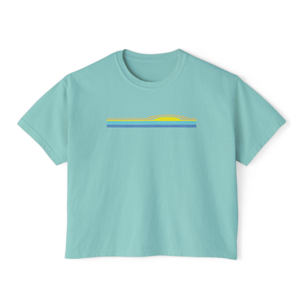 Sunny Horizons - Women's Cropped Tee - 100% Cotton