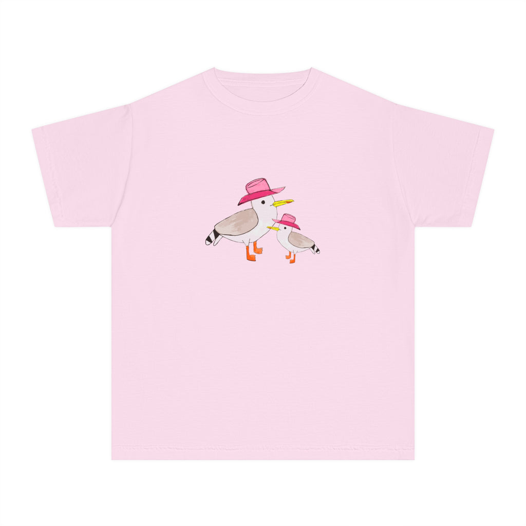 Cow Gulls - Pink Cowgirl Hat - Kid's Tee - 100% Cotton