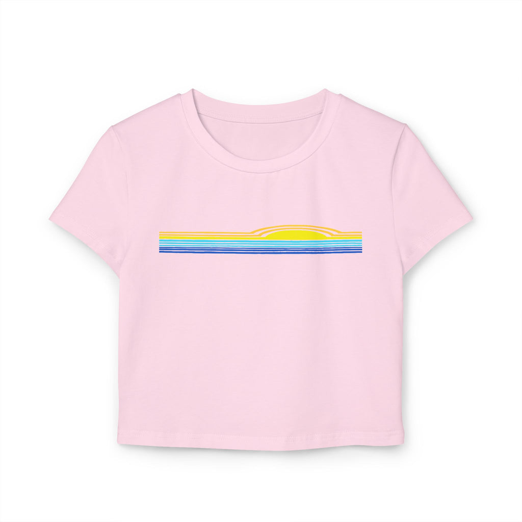 Sunny Horizons - Women's Baby Tee - 100% Cotton