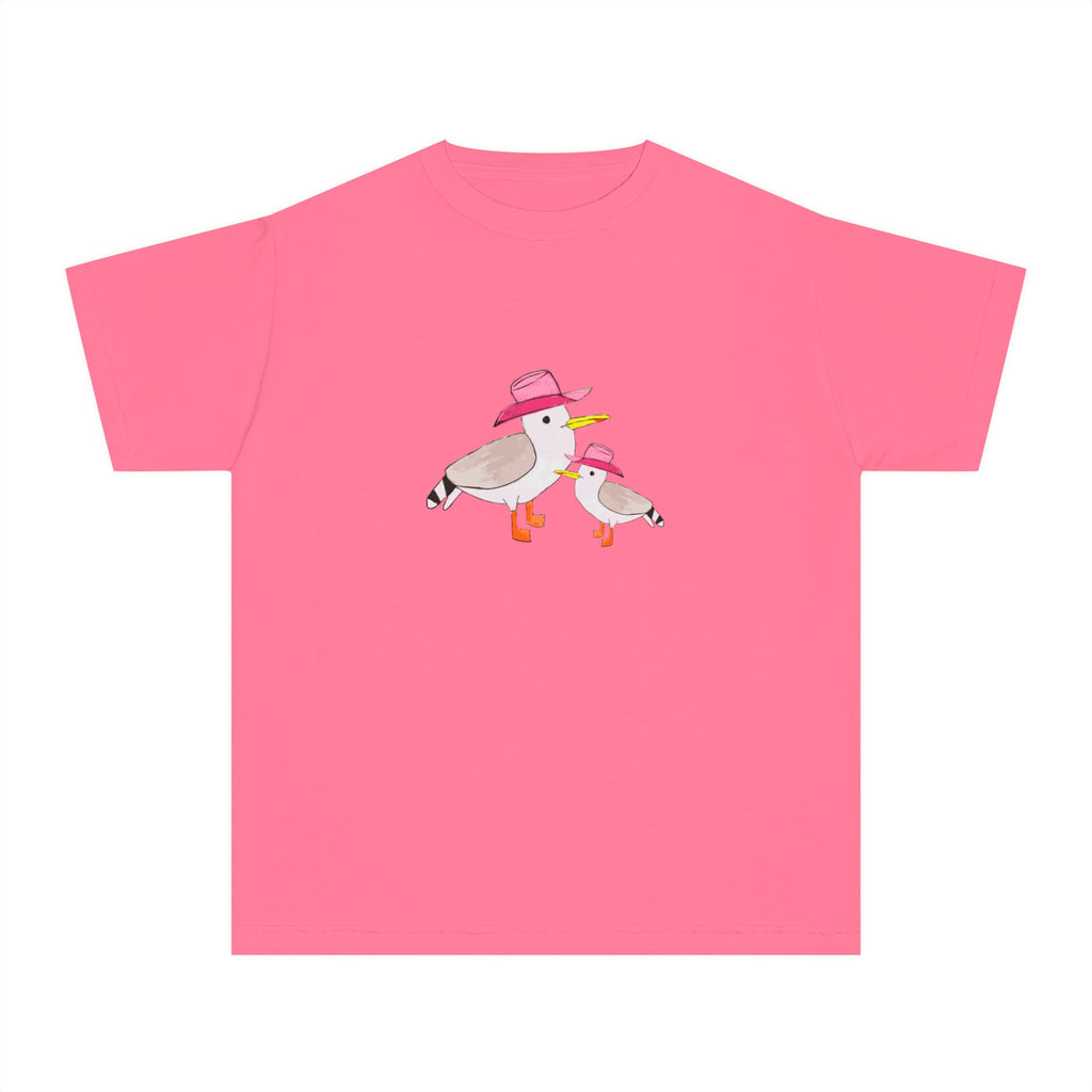 Cow Gulls - Pink Cowgirl Hat - Kid's Tee - 100% Cotton