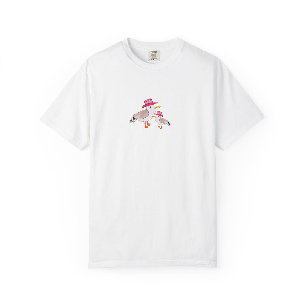Cow Gulls - Pink Cowgirl Hat - Adult Tee - 100% Cotton