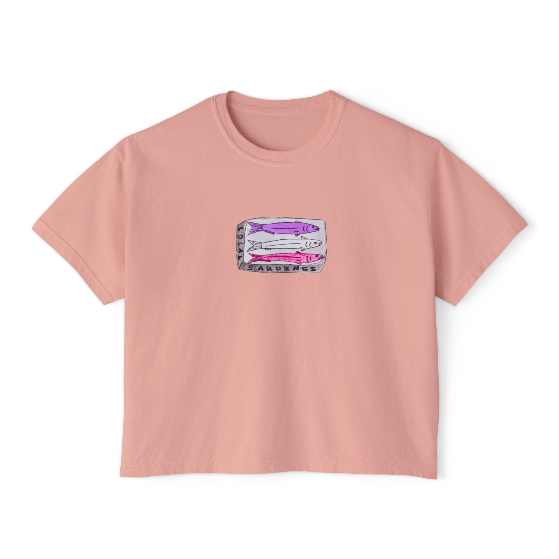 Local Sardines - Women's Cropped  Tee - 100% Cotton