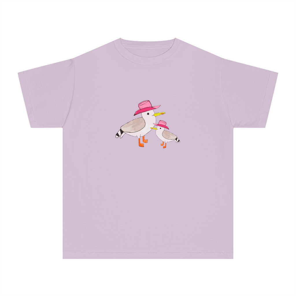 Cow Gulls - Pink Cowgirl Hat - Kid's Tee - 100% Cotton
