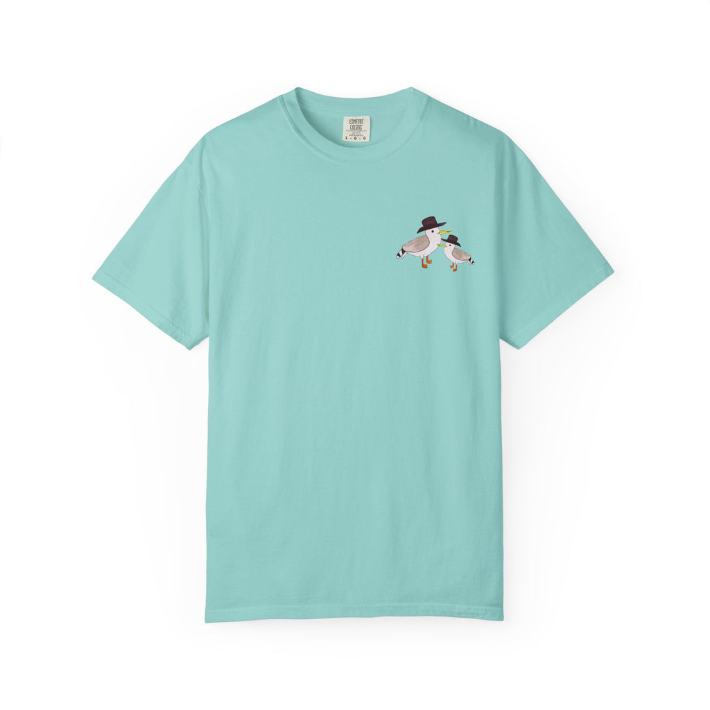 Cow Gulls - Brown Cowboy Hat - Adult Tee - 100% Cotton