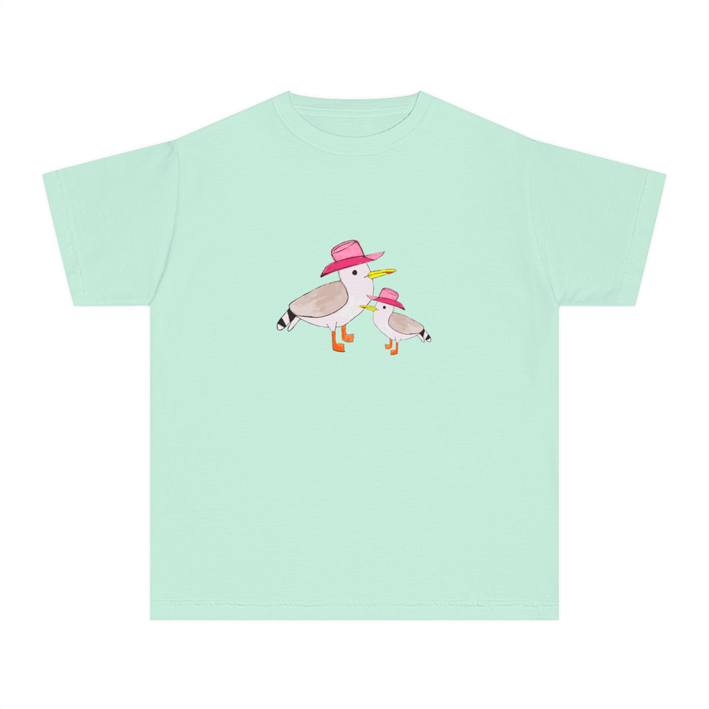 Cow Gulls - Pink Cowgirl Hat - Kid's Tee - 100% Cotton