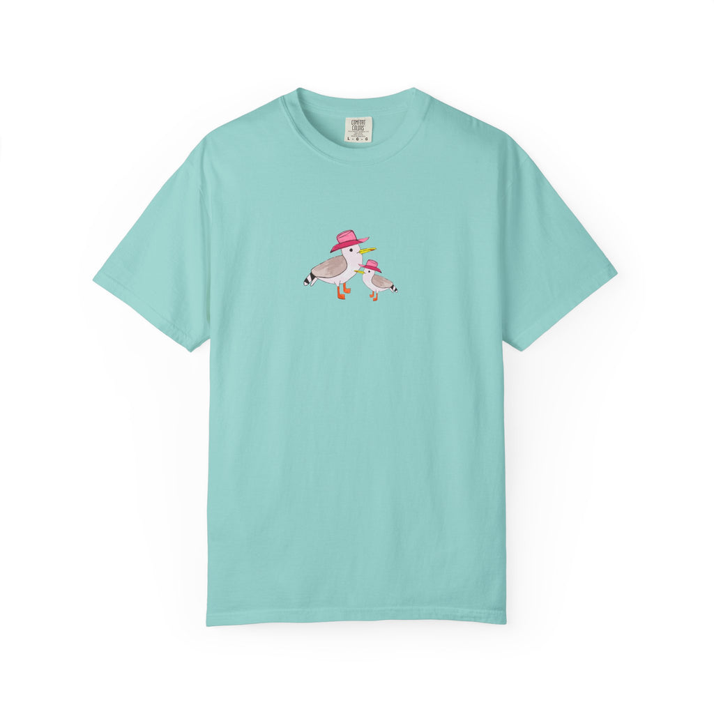 Cow Gulls - Pink Cowgirl Hat - Adult Tee - 100% Cotton