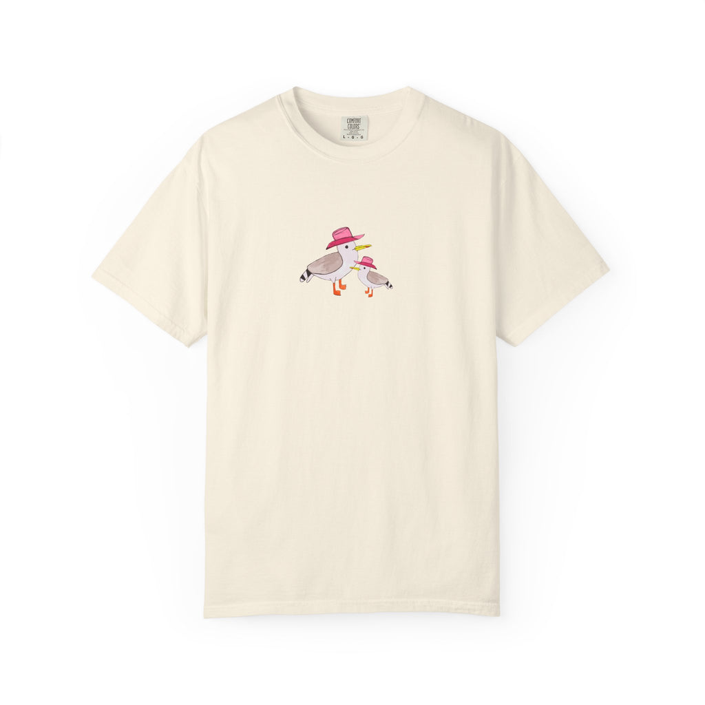 Cow Gulls - Pink Cowgirl Hat - Adult Tee - 100% Cotton