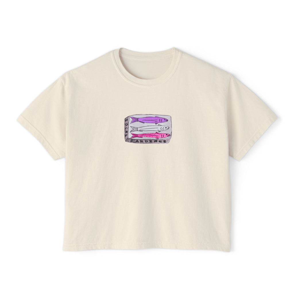 Local Sardines - Women's Cropped  Tee - 100% Cotton