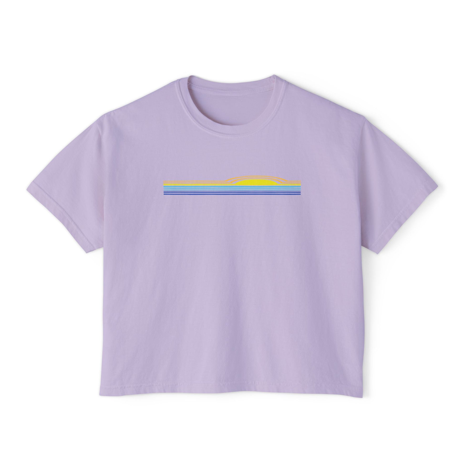 Sunny Horizons - Women's Cropped Tee - 100% Cotton