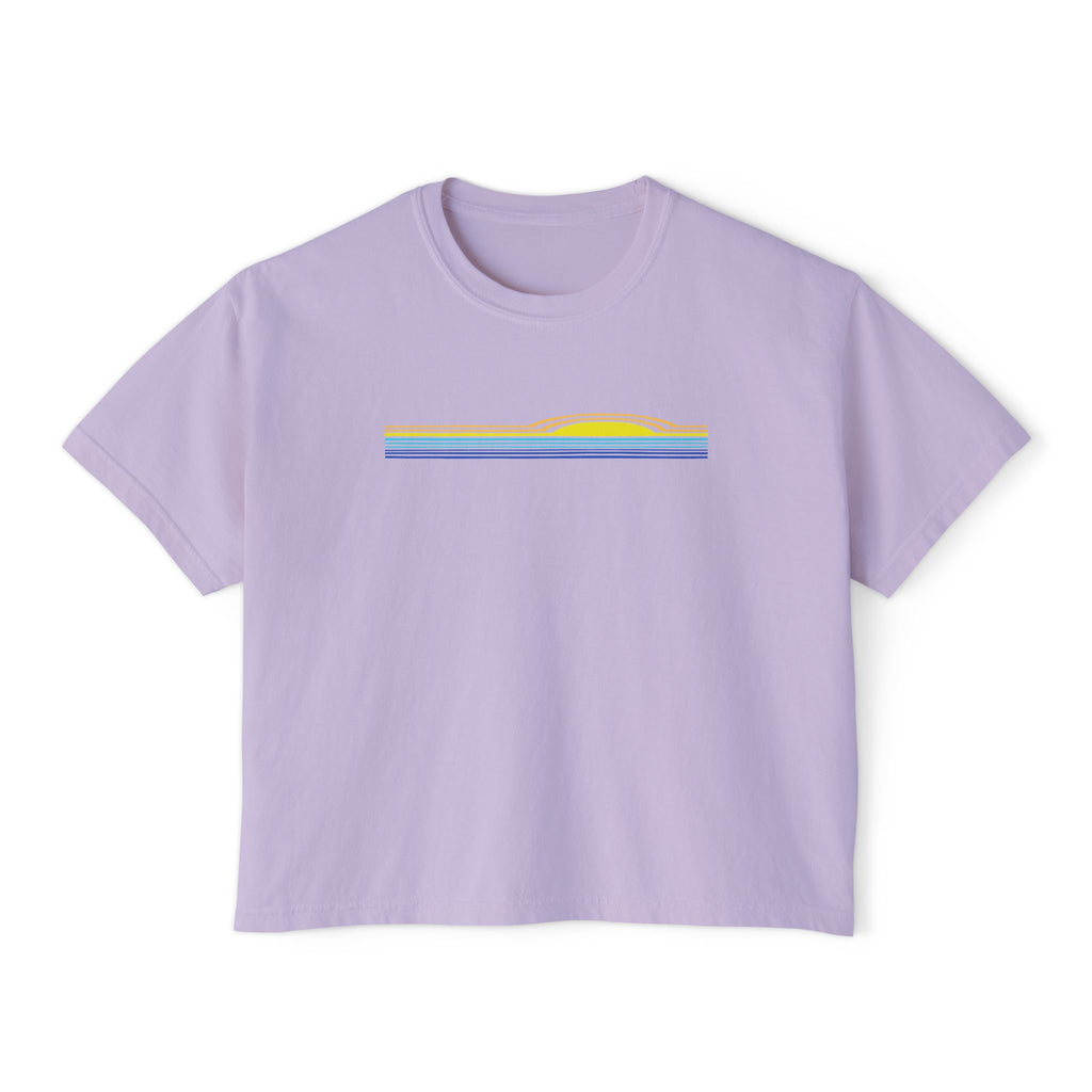 Sunny Horizons - Women's Cropped Tee - 100% Cotton