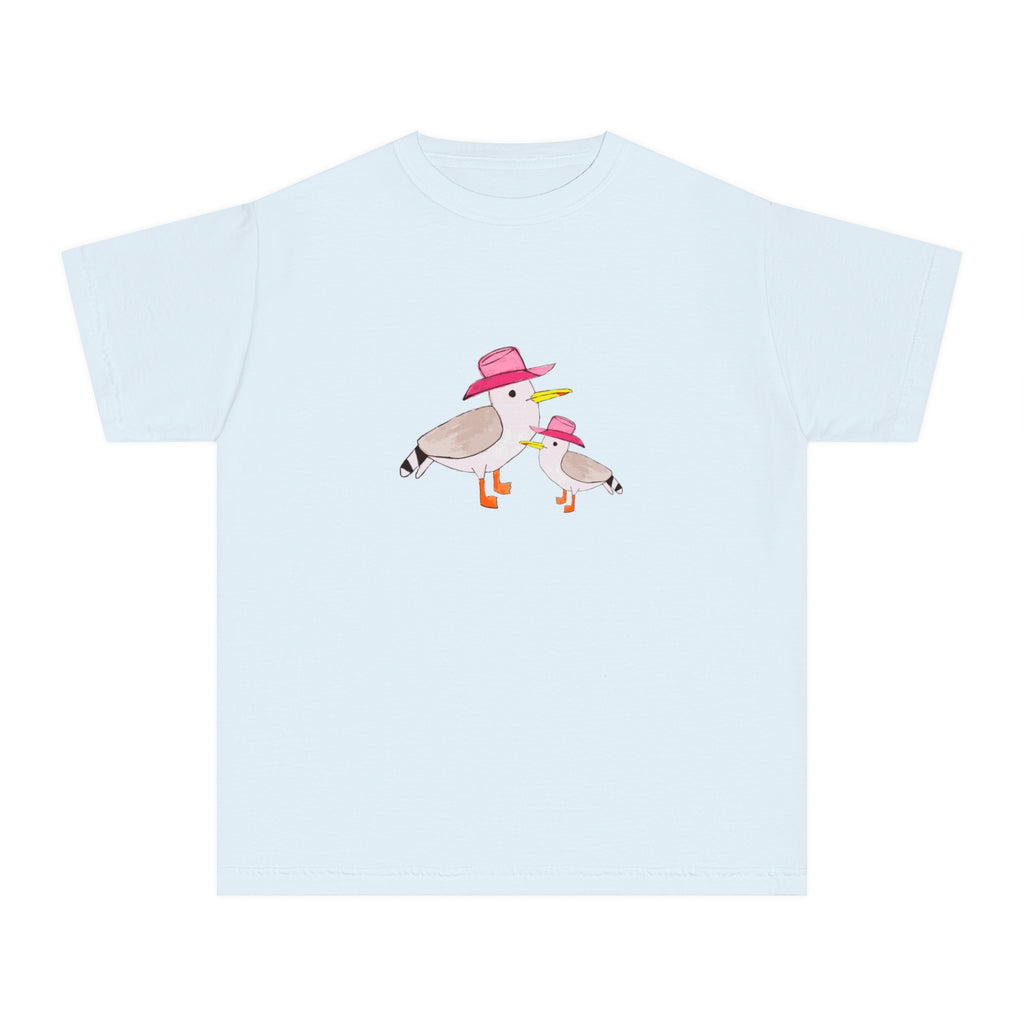 Cow Gulls - Pink Cowgirl Hat - Kid's Tee - 100% Cotton