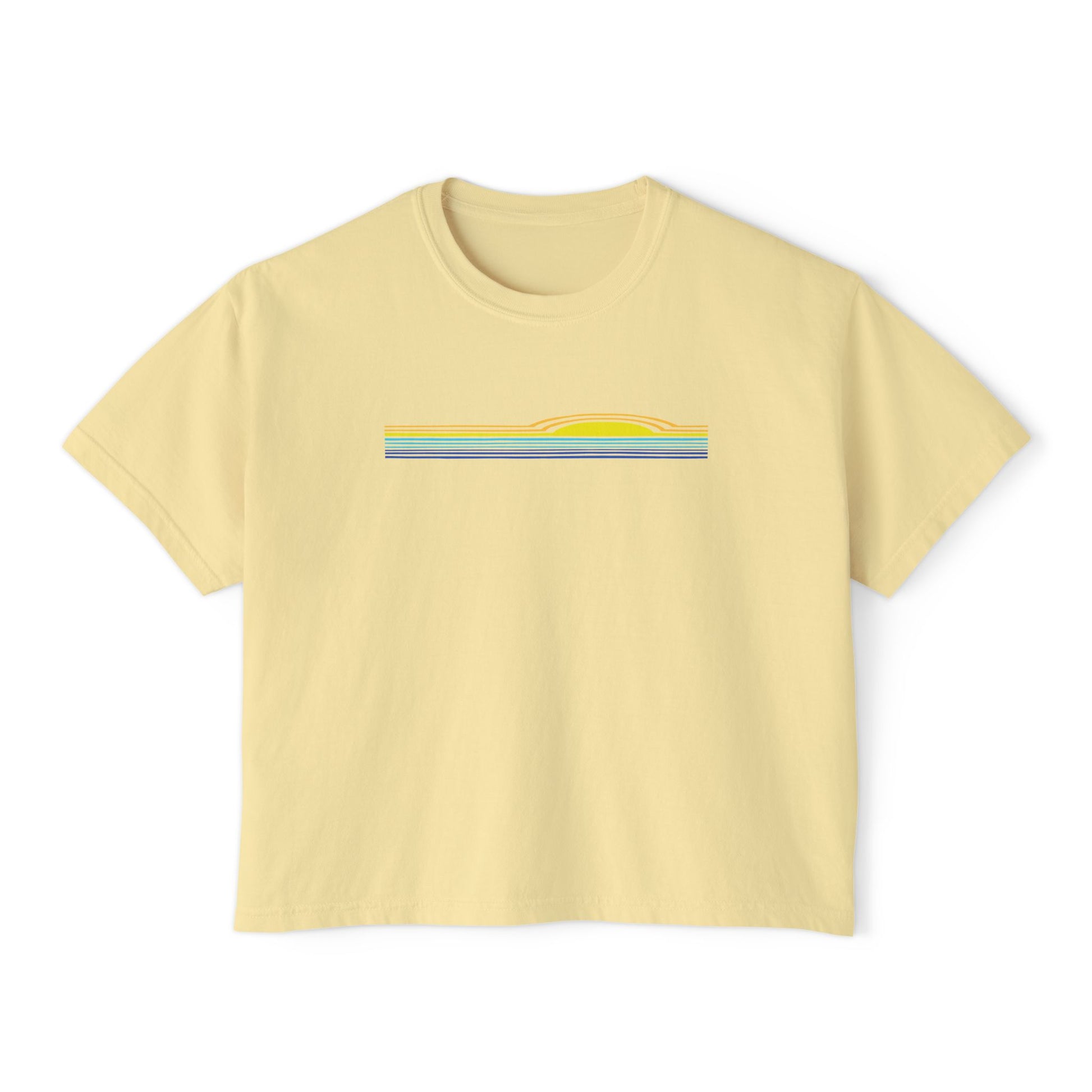 Sunny Horizons - Women's Cropped Tee - 100% Cotton