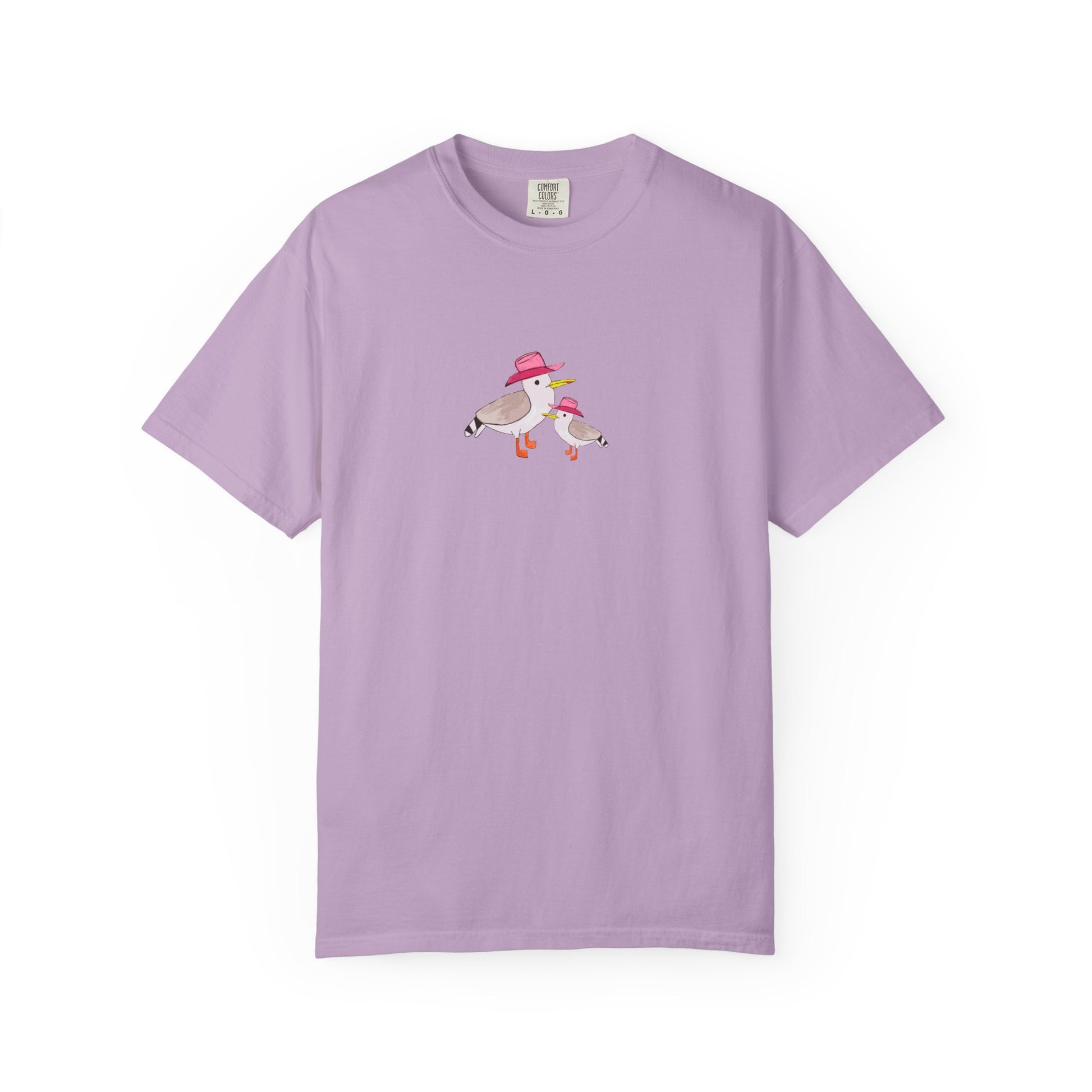 Cow Gulls - Pink Cowgirl Hat - Adult Tee - 100% Cotton