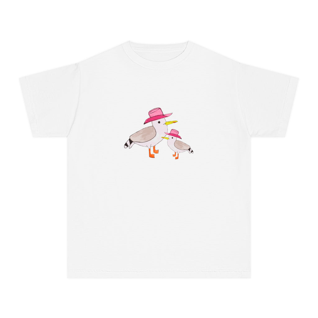 Cow Gulls - Pink Cowgirl Hat - Kid's Tee - 100% Cotton