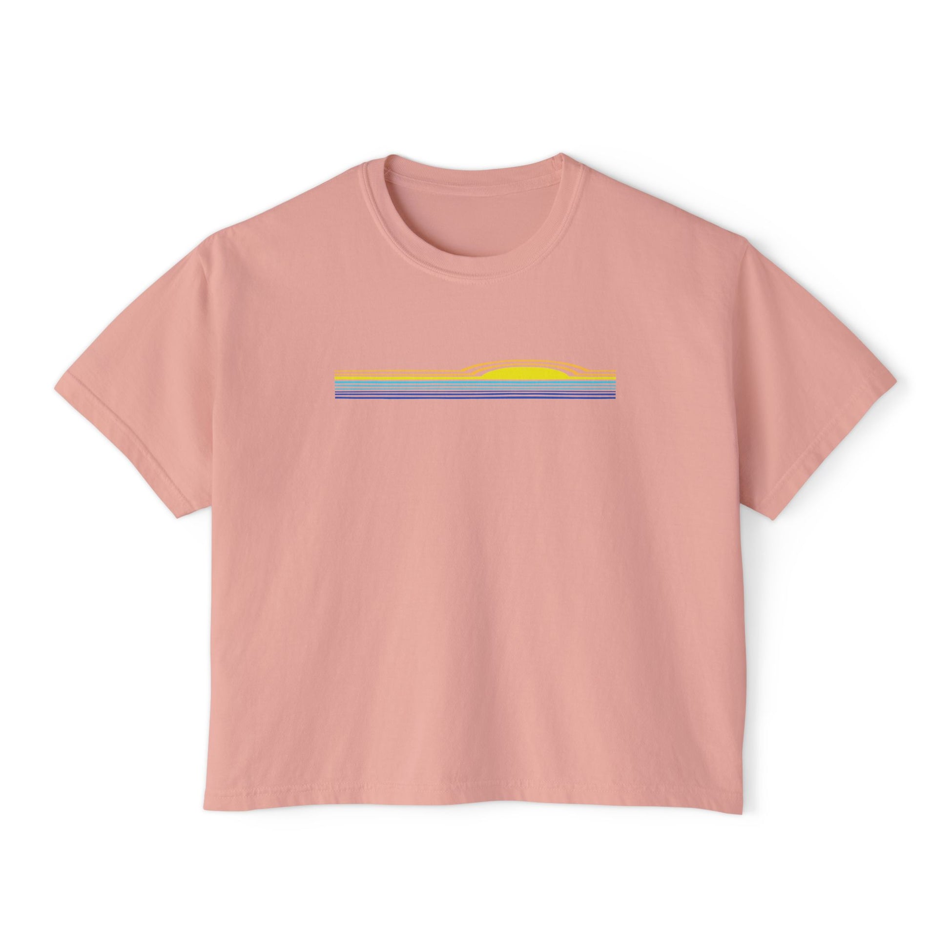Sunny Horizons - Women's Cropped Tee - 100% Cotton