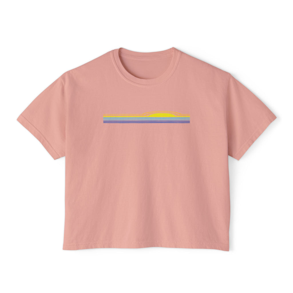 Sunny Horizons - Women's Cropped Tee - 100% Cotton