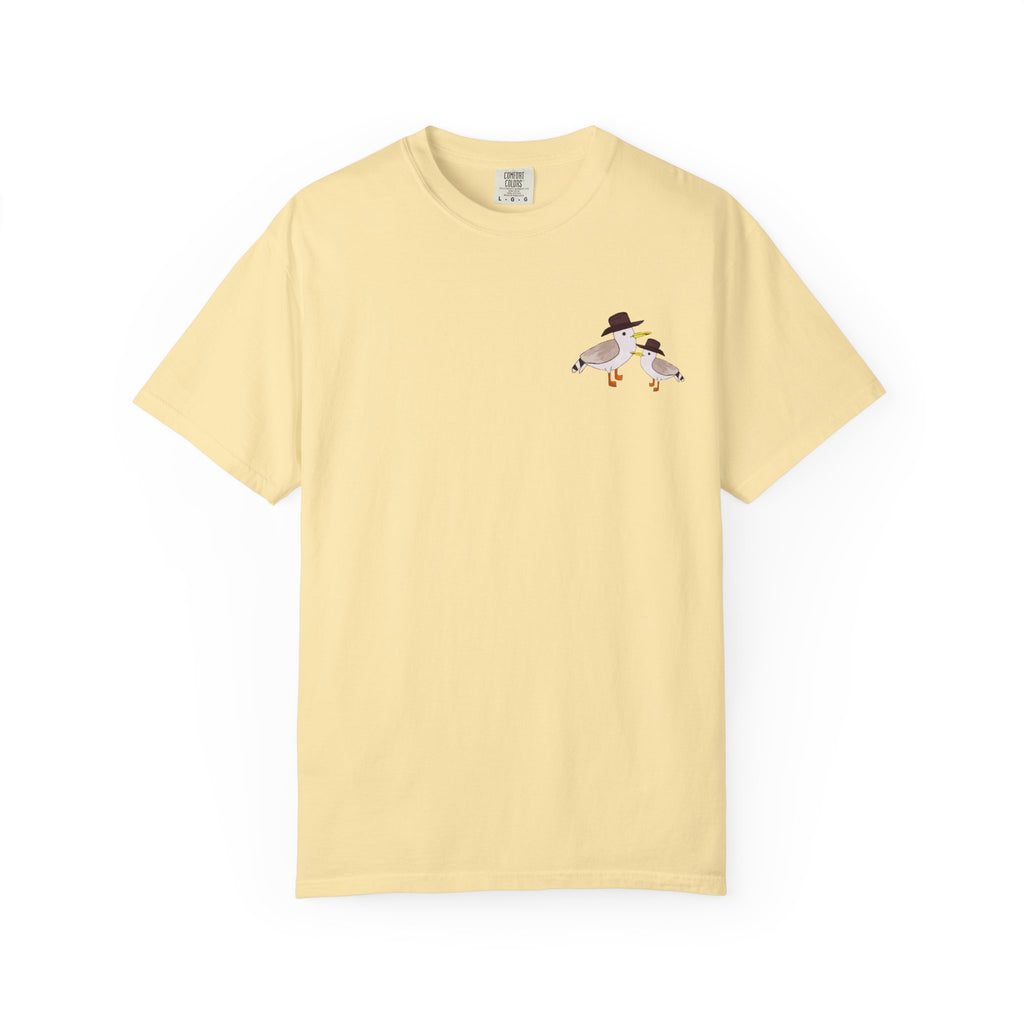 Cow Gulls - Brown Cowboy Hat - Adult Tee - 100% Cotton