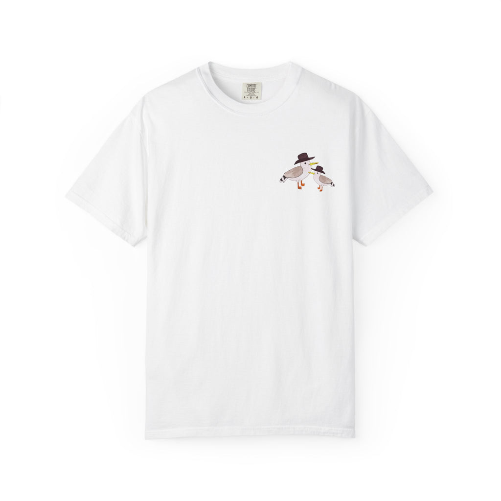 Cow Gulls - Brown Cowboy Hat - Adult Tee - 100% Cotton