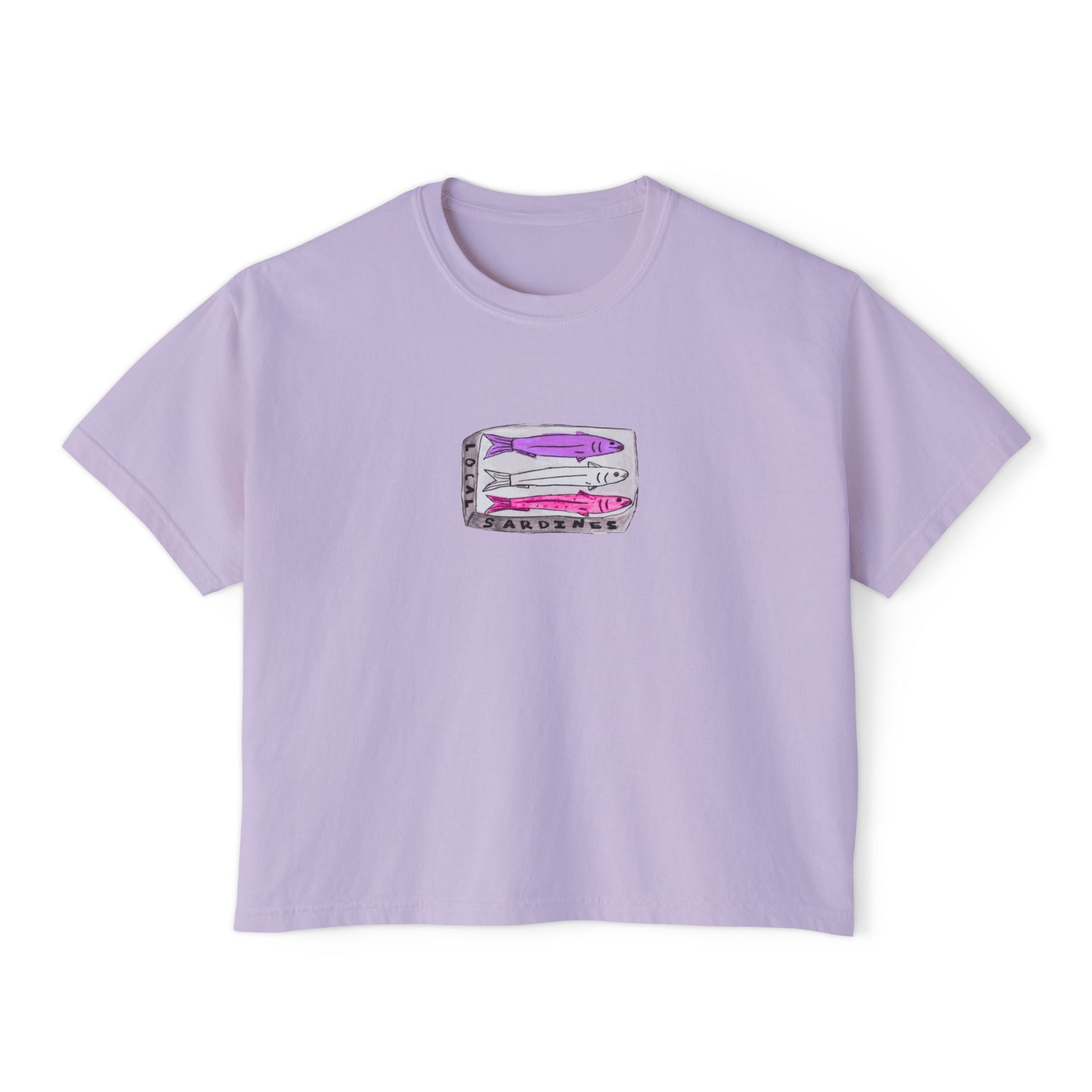 Local Sardines - Women's Cropped  Tee - 100% Cotton