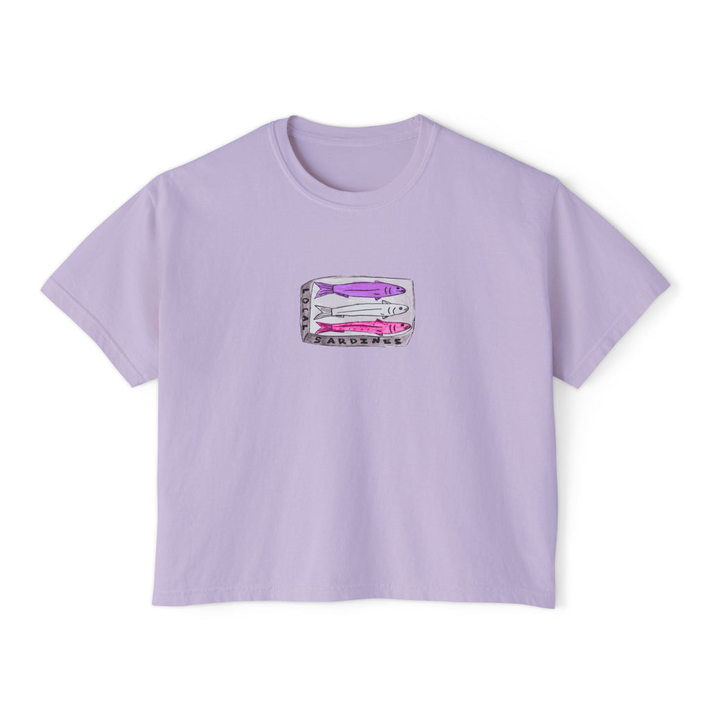 Local Sardines - Women's Cropped  Tee - 100% Cotton