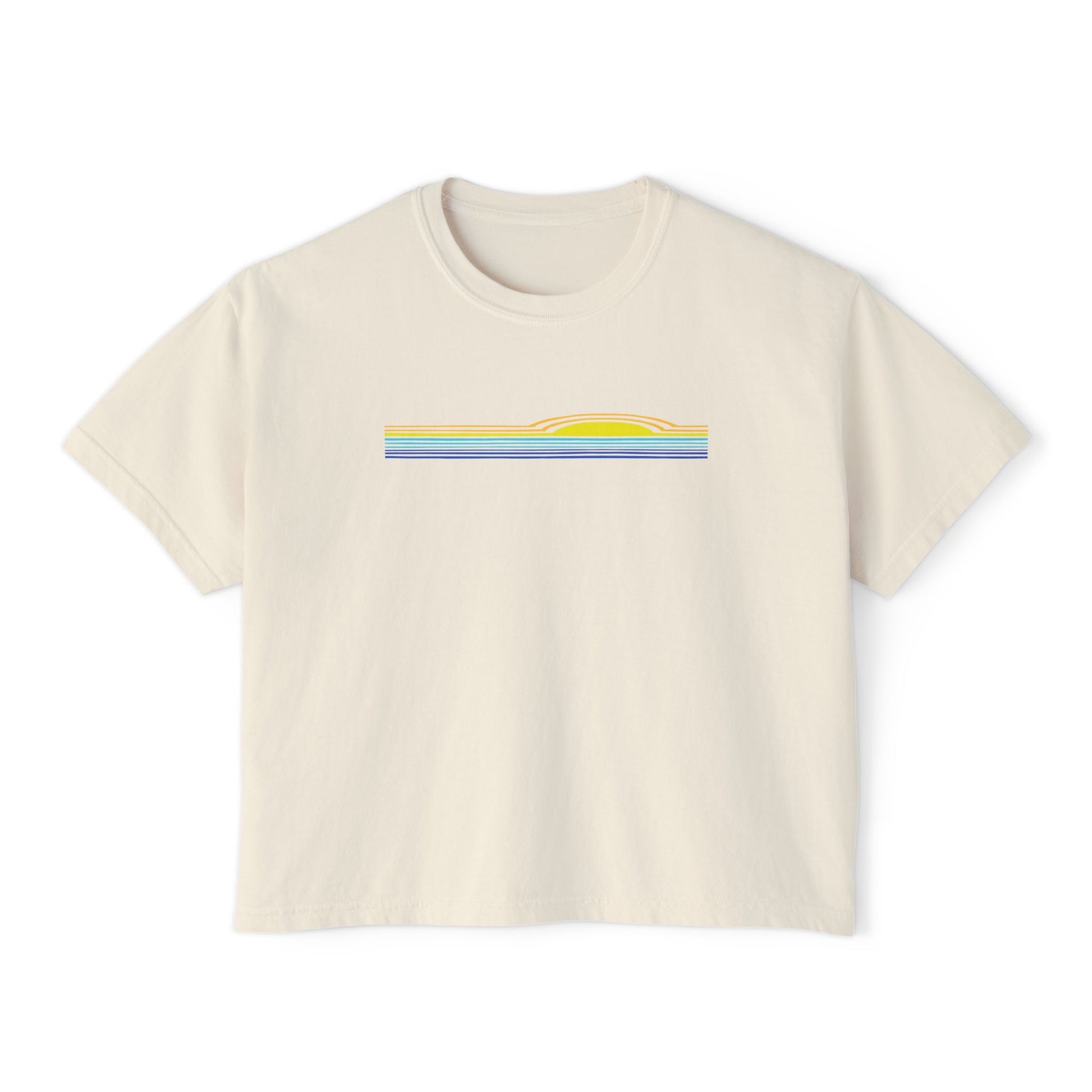 Sunny Horizons - Women's Cropped Tee - 100% Cotton