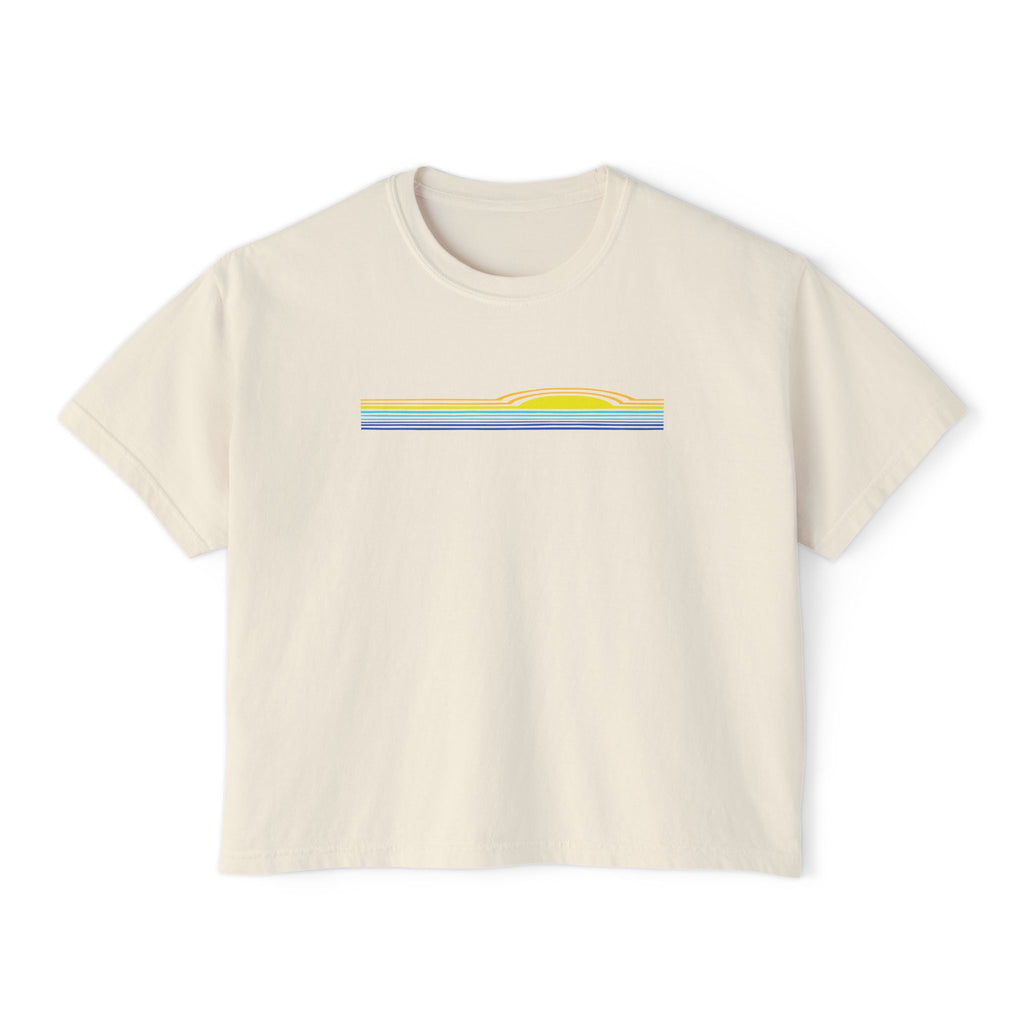 Sunny Horizons - Women's Cropped Tee - 100% Cotton