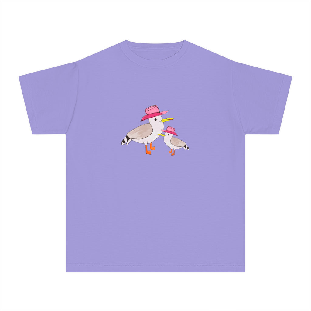 Cow Gulls - Pink Cowgirl Hat - Kid's Tee - 100% Cotton