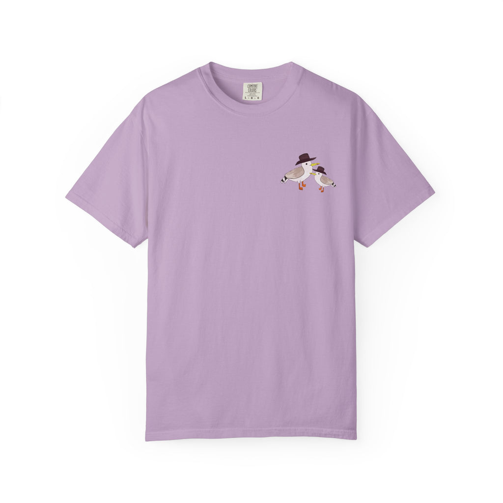 Cow Gulls - Brown Cowboy Hat - Adult Tee - 100% Cotton