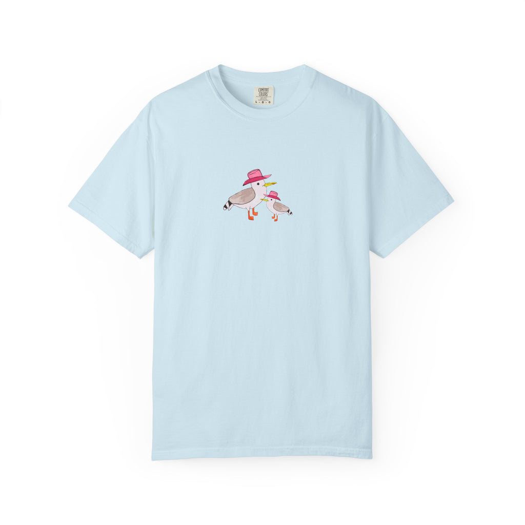 Cow Gulls - Pink Cowgirl Hat - Adult Tee - 100% Cotton